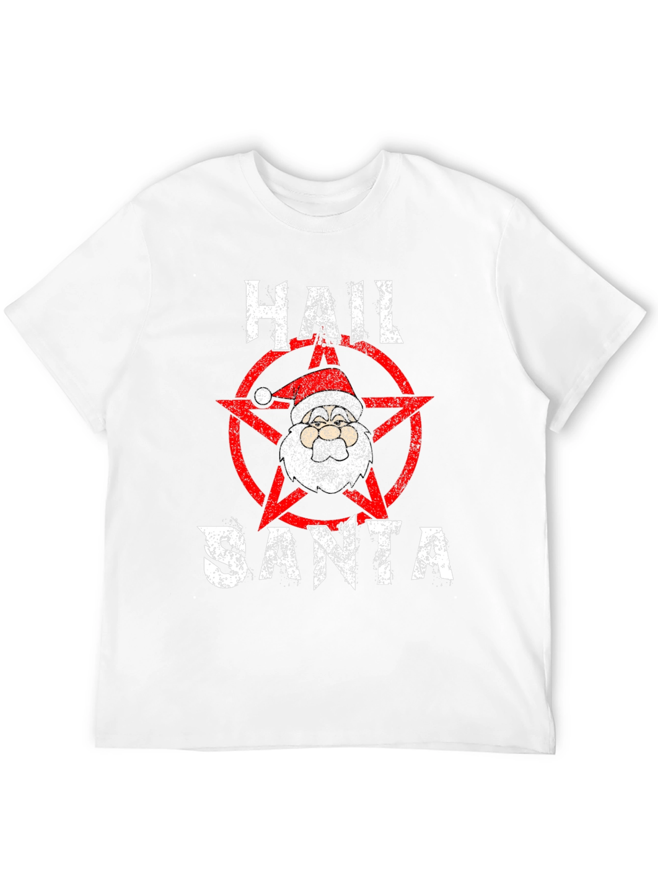 Hail Santa Graphic Tee - Black Cotton Blend T-Shirt
