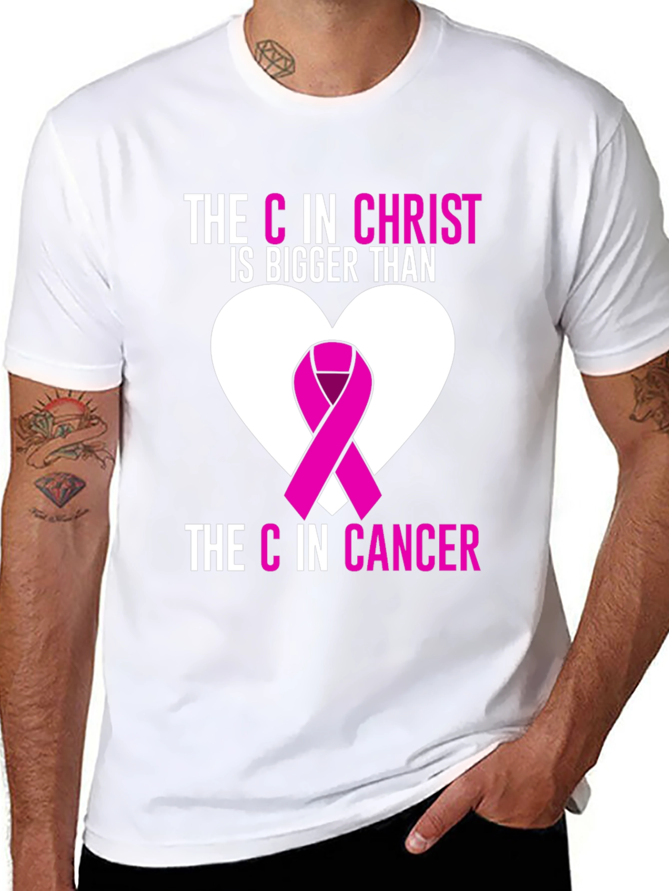 Faith Over Fear T-Shirt: Christ Over Cancer Awareness