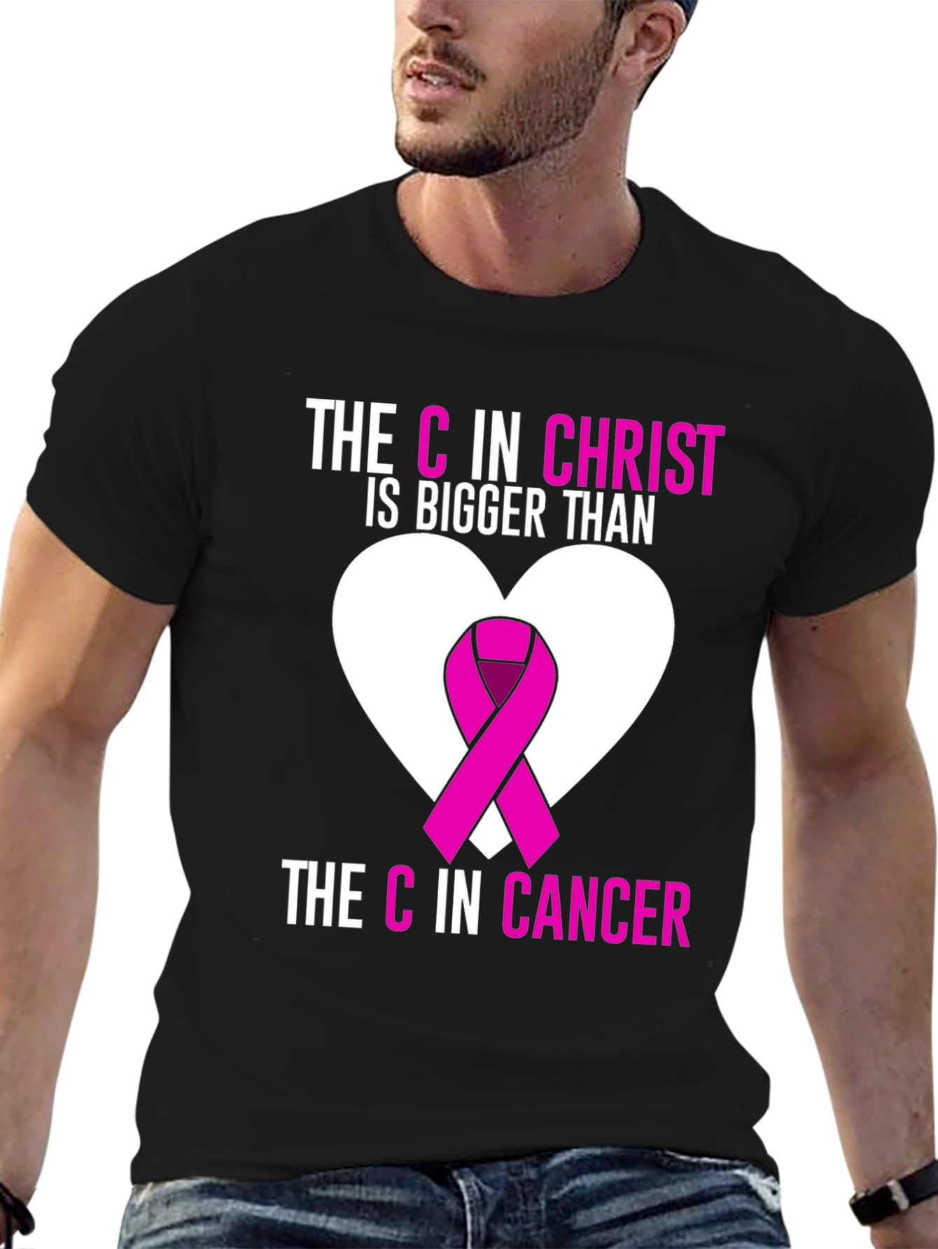 Faith Over Fear T-Shirt: Christ Over Cancer Awareness