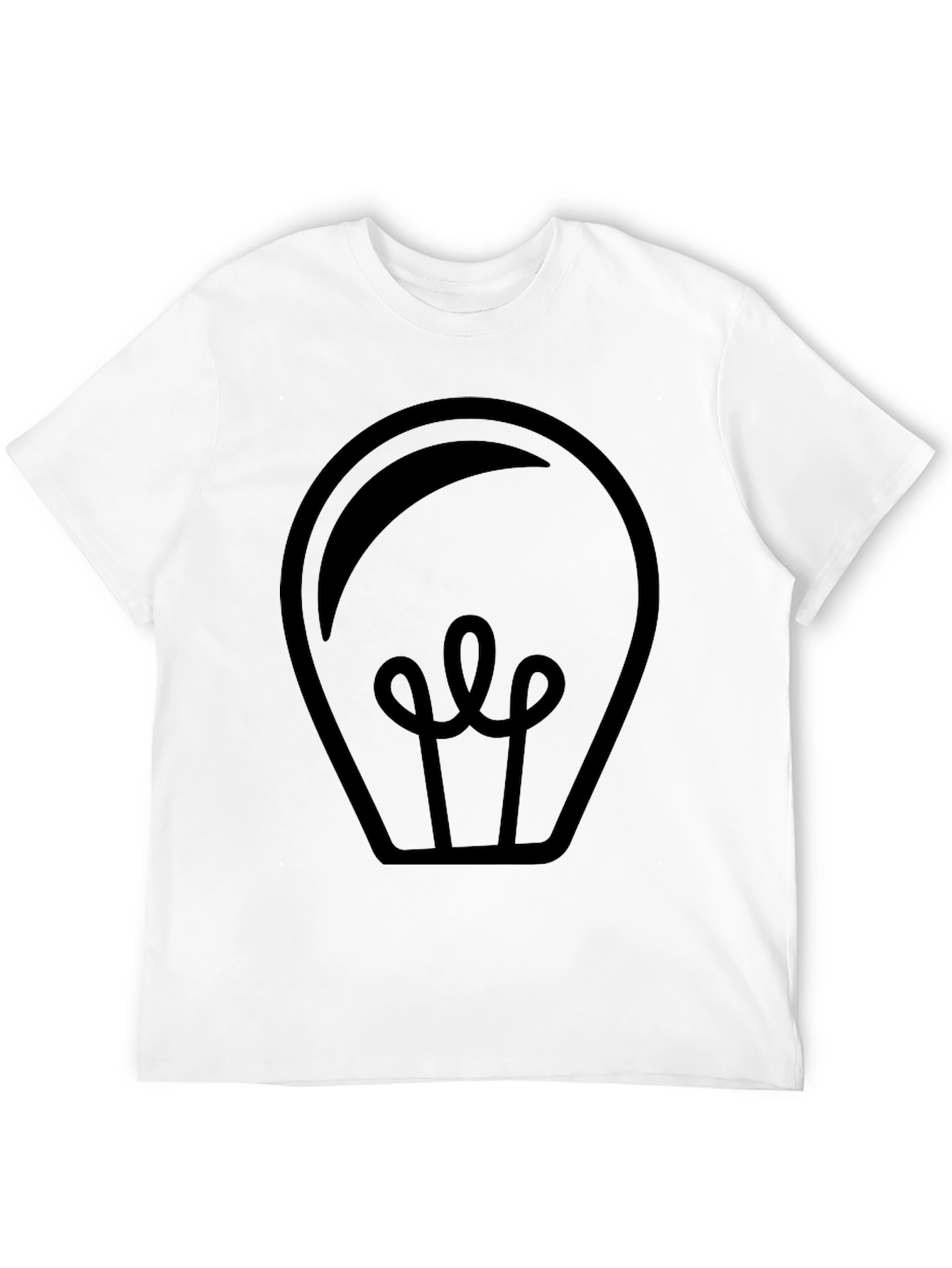 Black Graphic Tee - Light Bulb Design