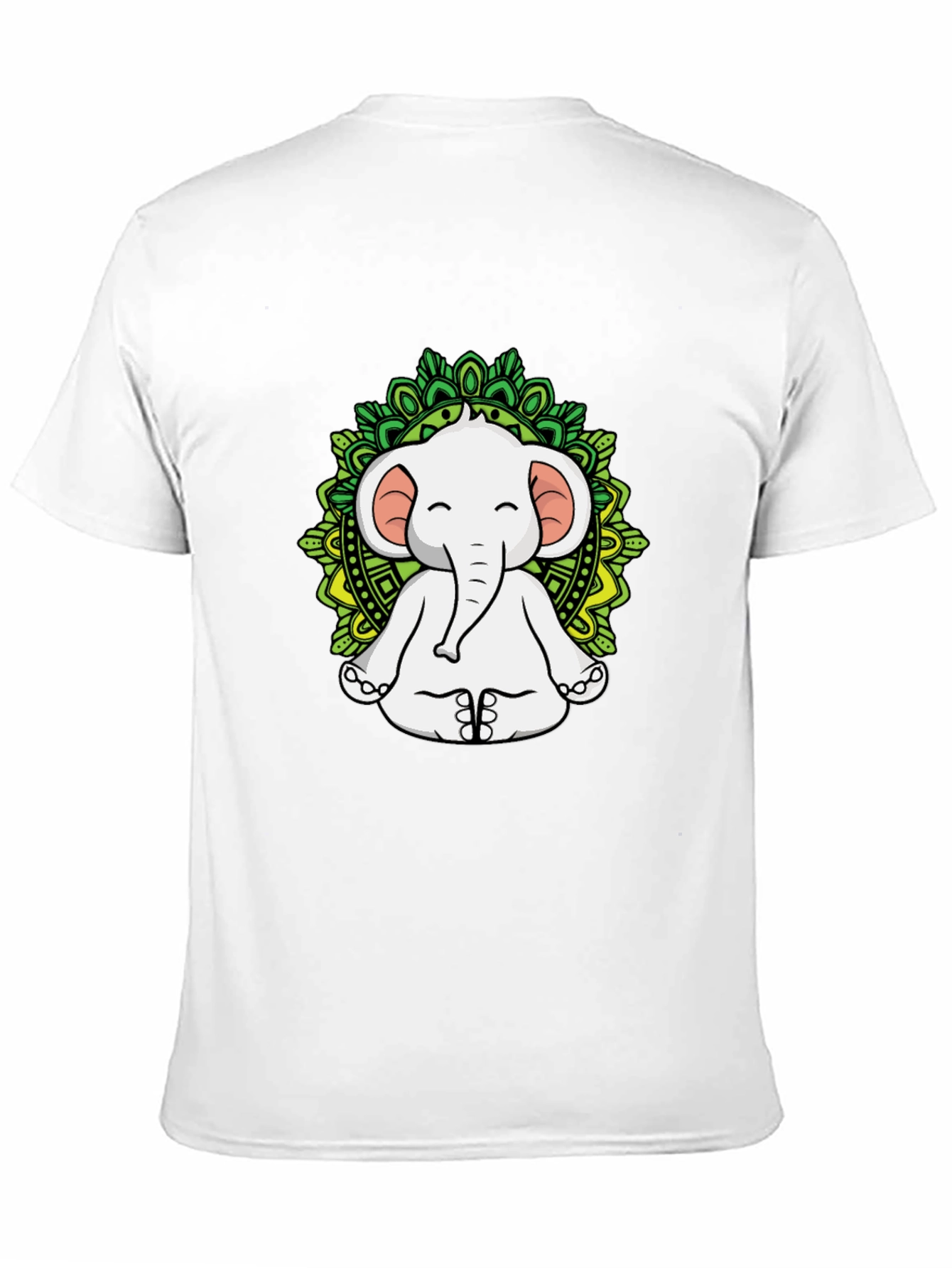 Yoga Elephant Mandala Graphic Tee - Black