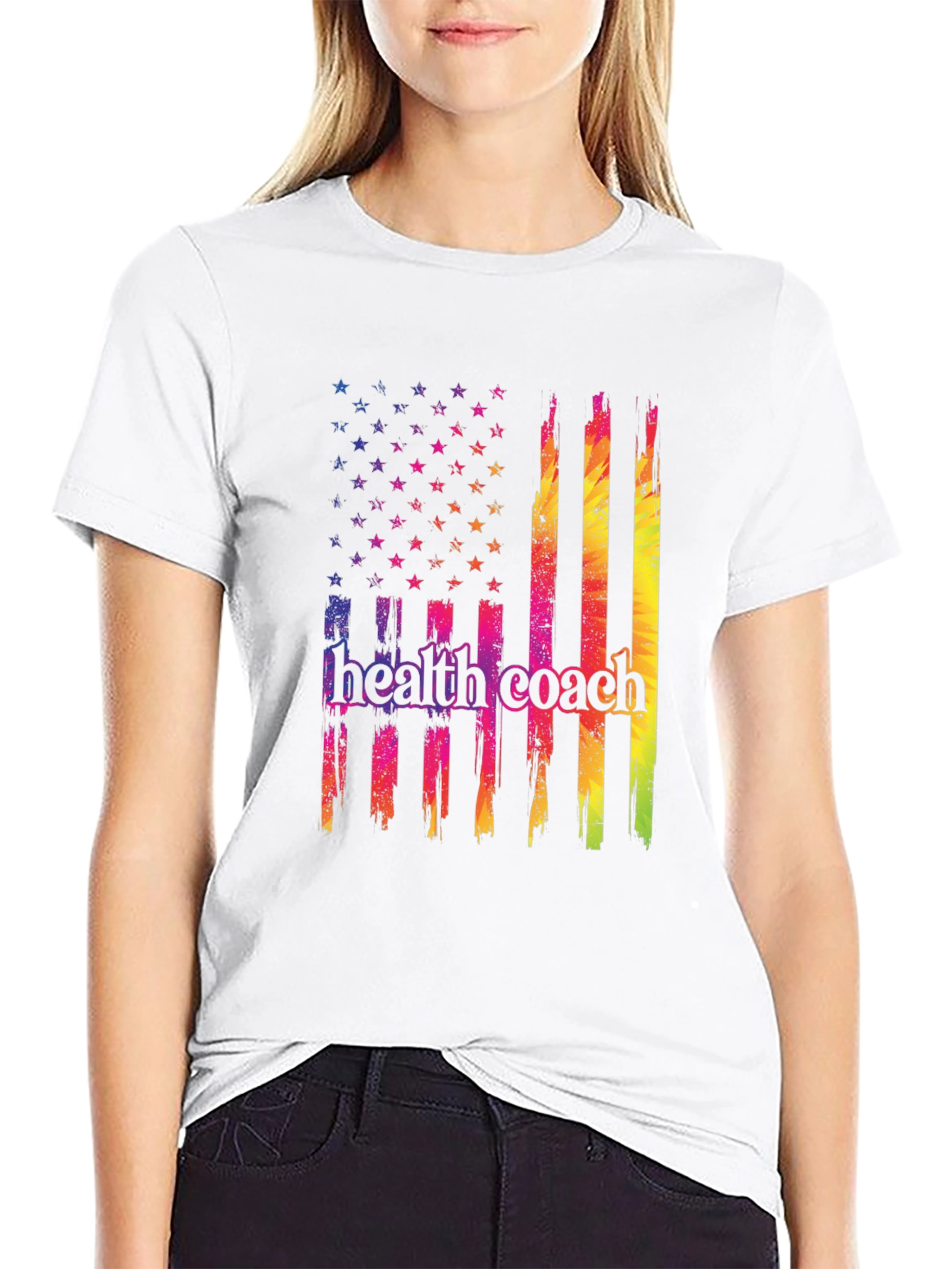 Health Coach USA Flag Graphic T-Shirt