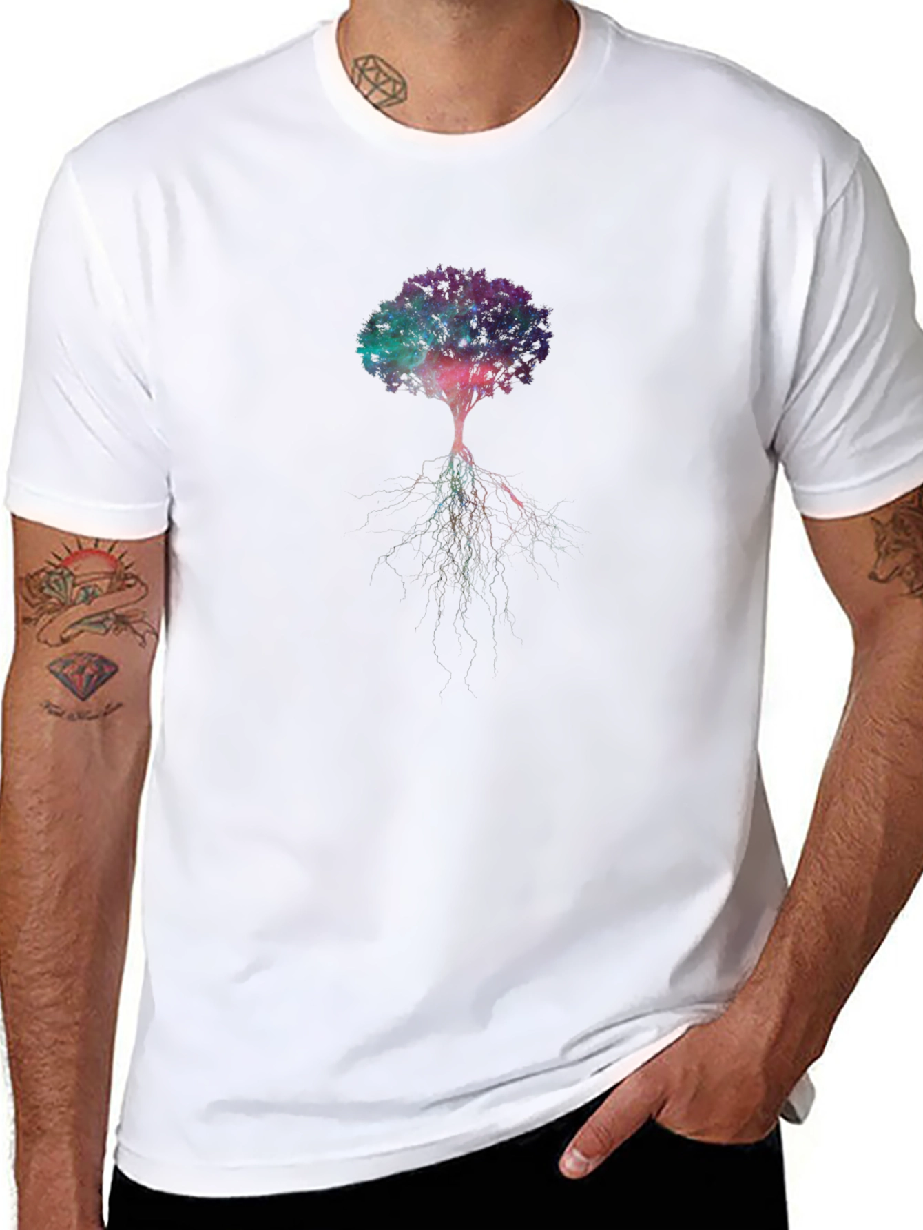 Galaxy Tree Black T-Shirt