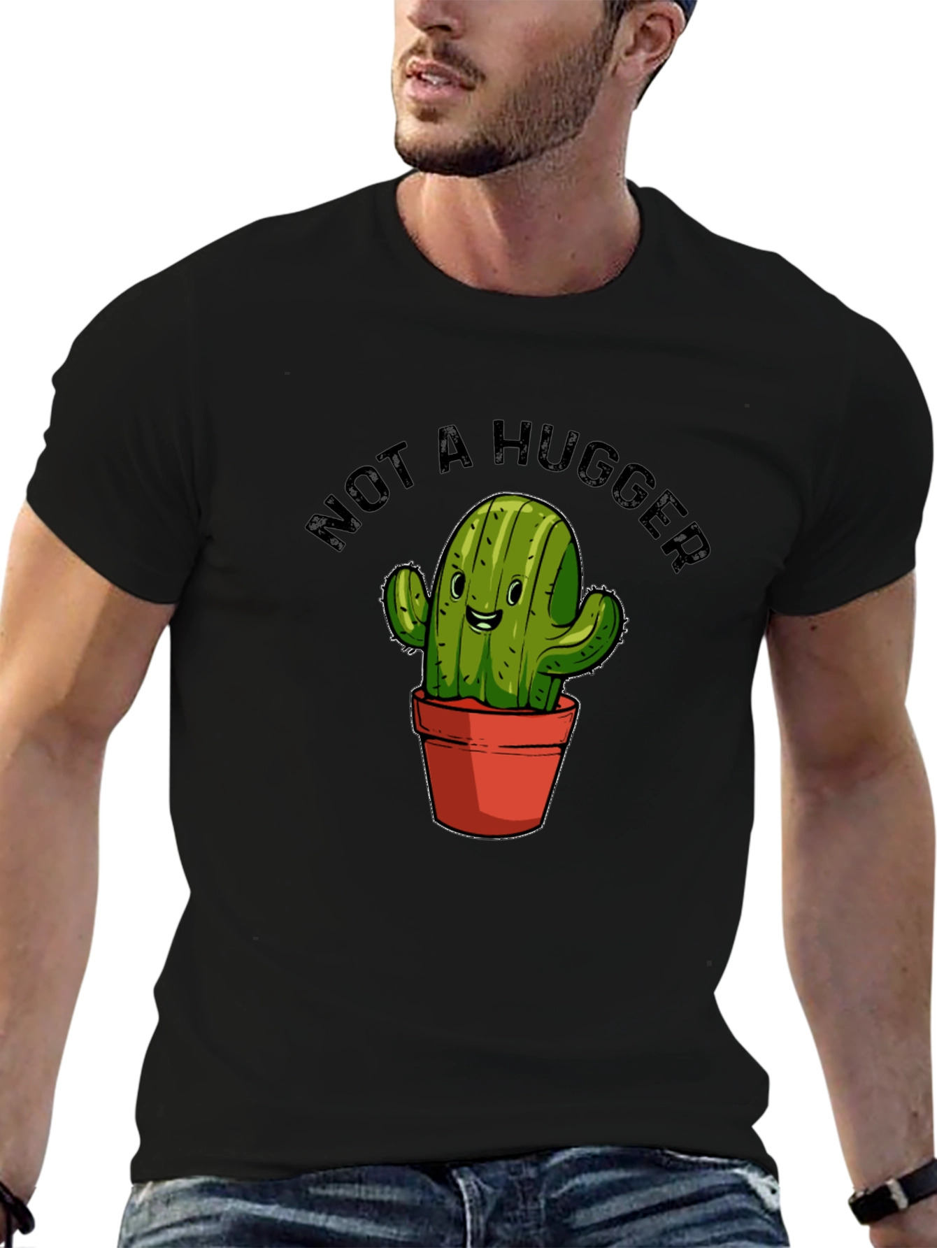 Not a Hugger Cactus Graphic Tee - Unisex