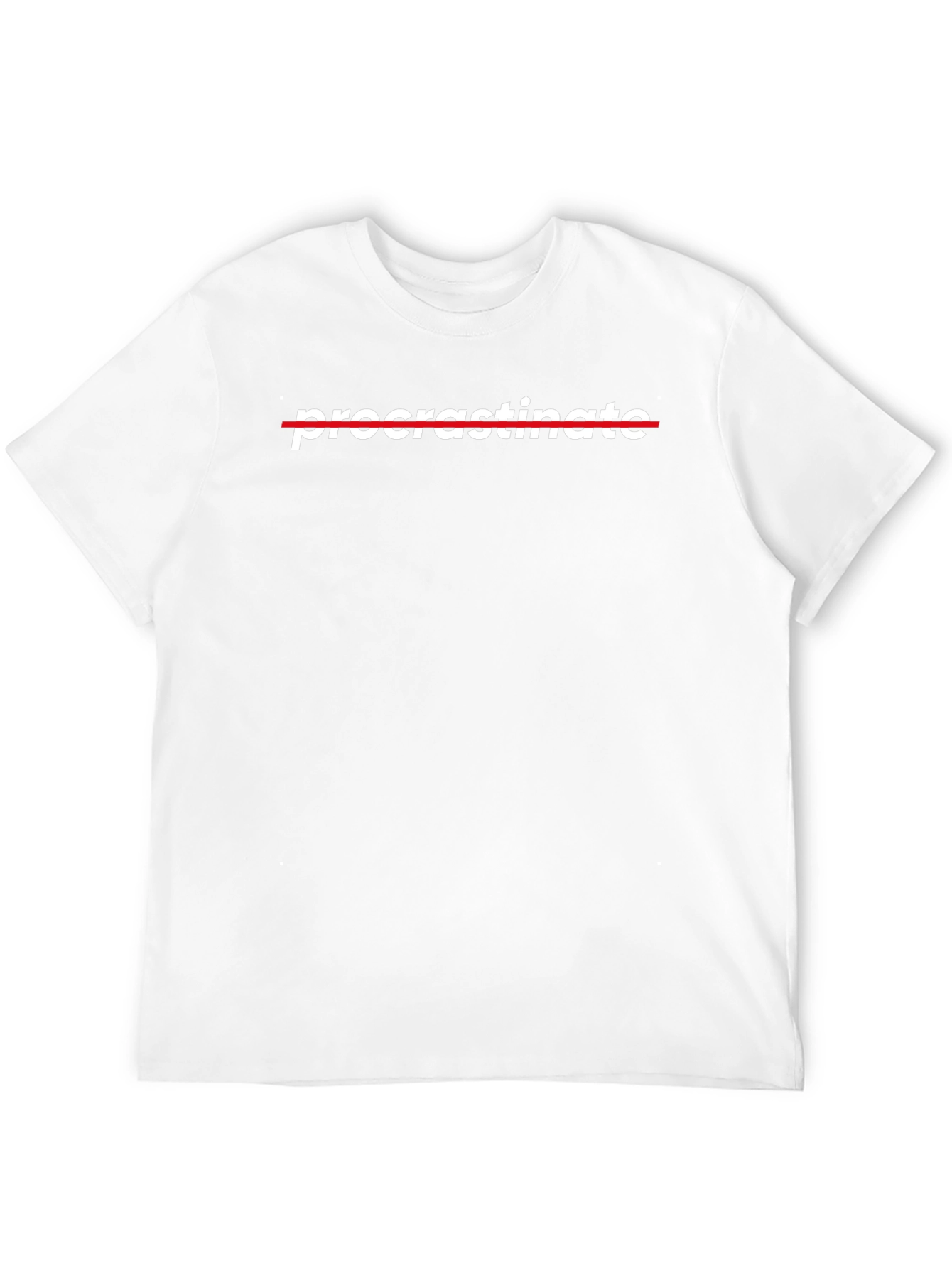 Procrastinate Crossed Out Black T-Shirt