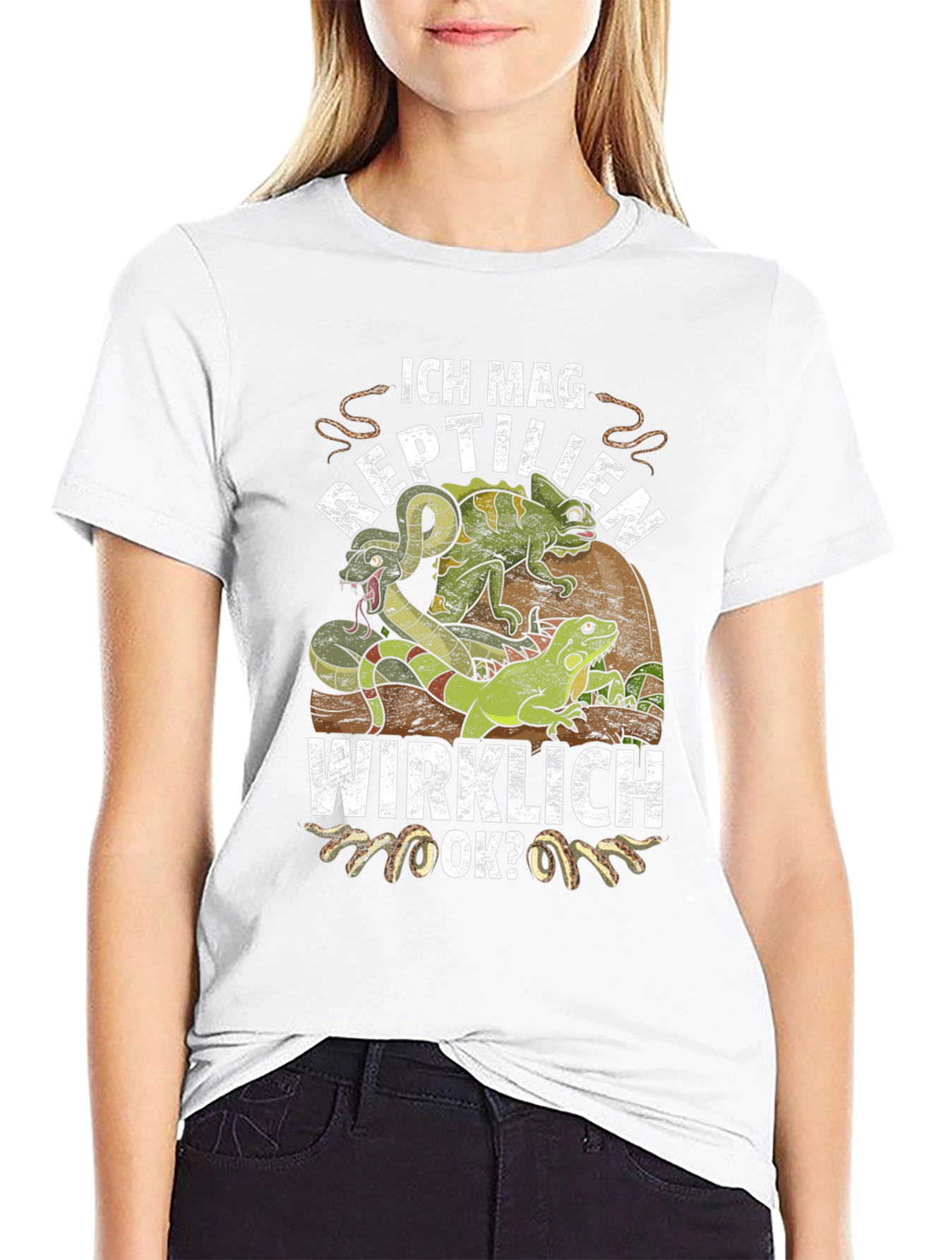 Ich Mag Reptilien T-Shirt - Reptile Lover Tee