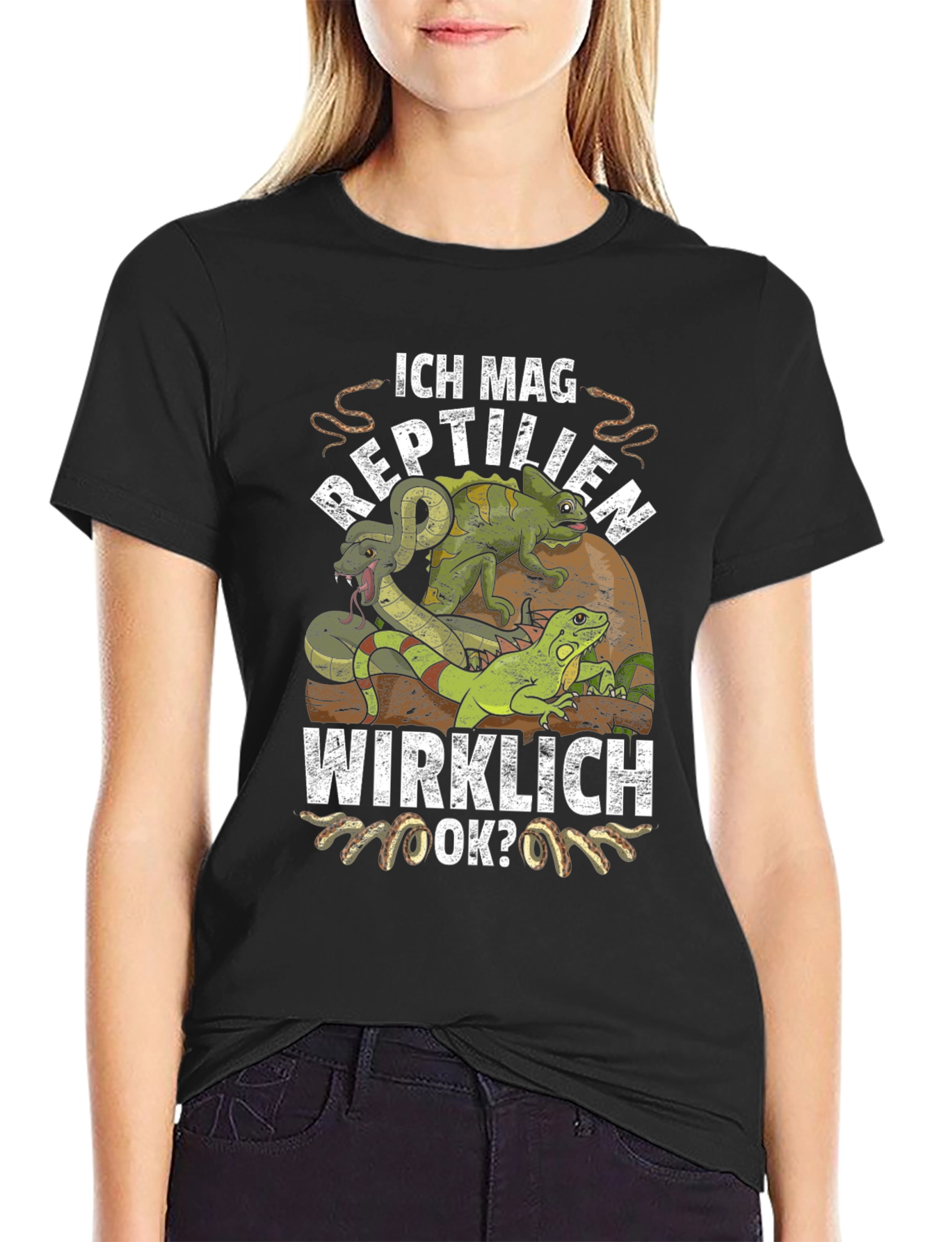 Ich Mag Reptilien T-Shirt - Reptile Lover Tee