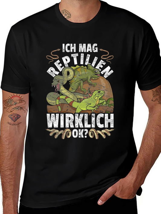 Ich Mag Reptilien T-Shirt - Reptile Lover Tee