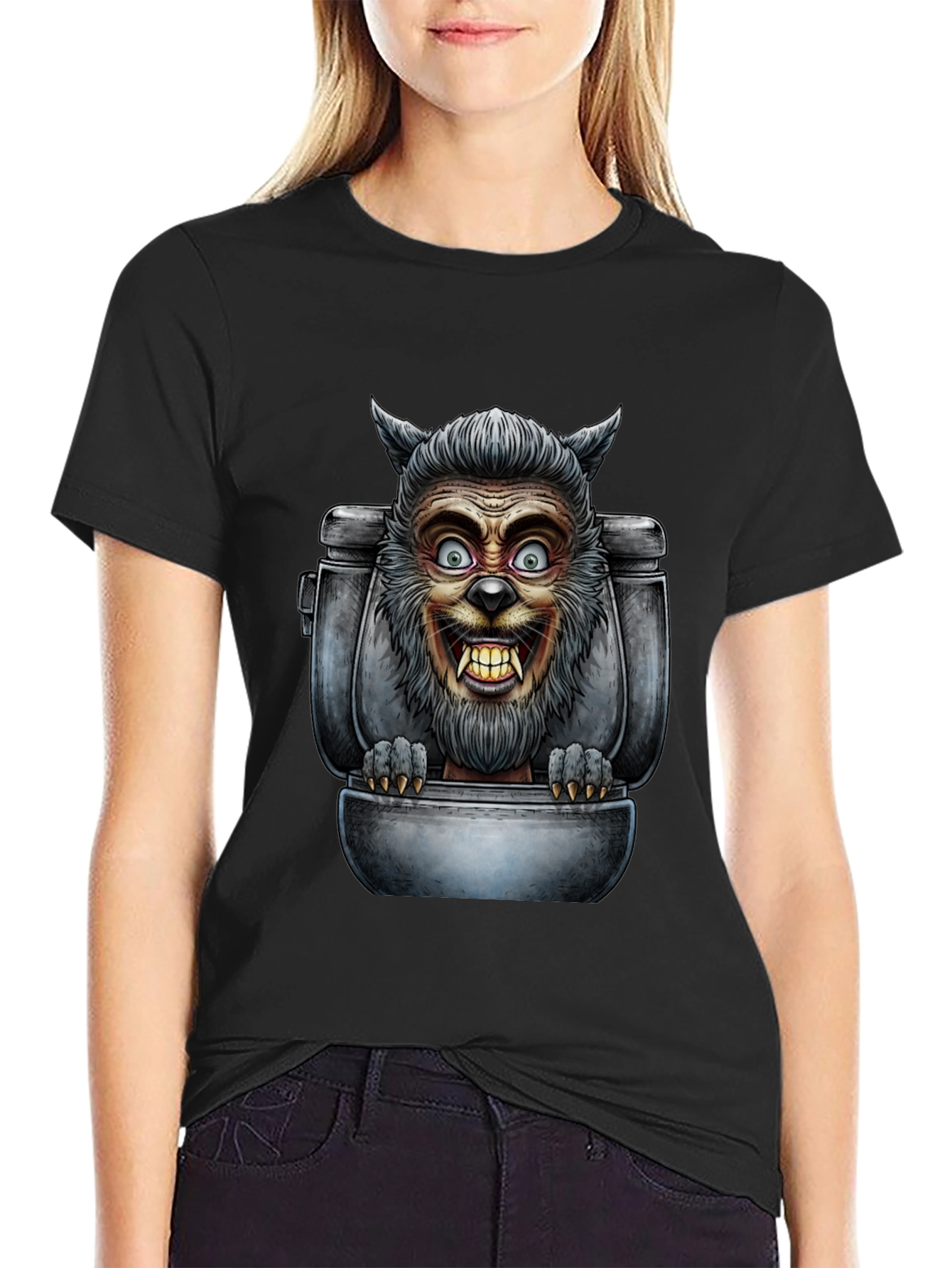 Werewolf Toilet Humor T-Shirt