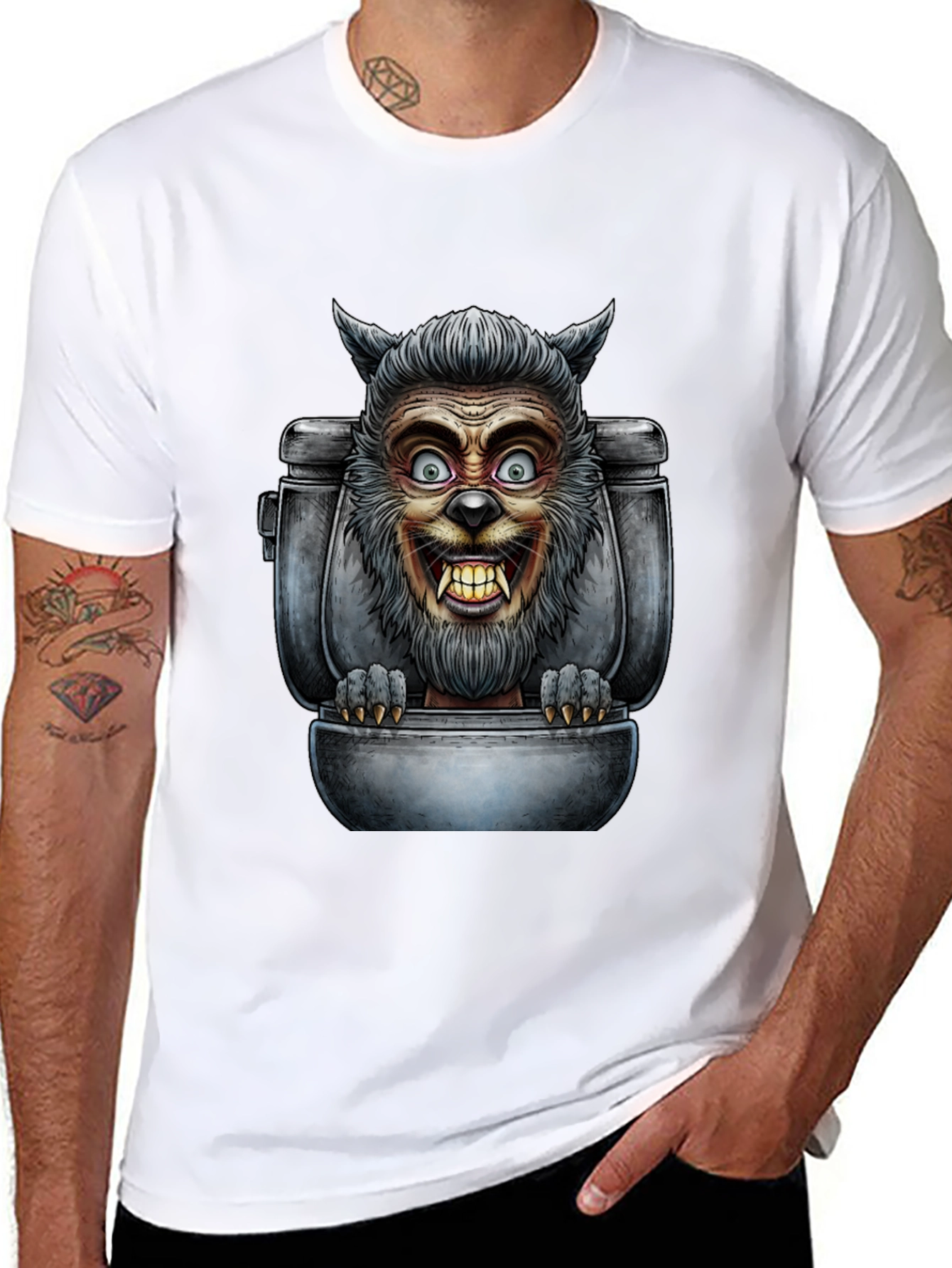 Werewolf Toilet Humor T-Shirt