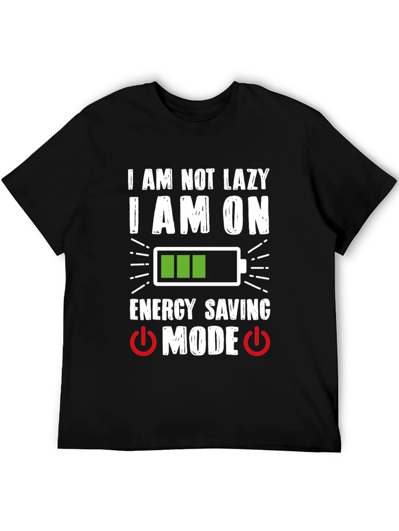 Funny Energy Saving Mode Graphic T-Shirt