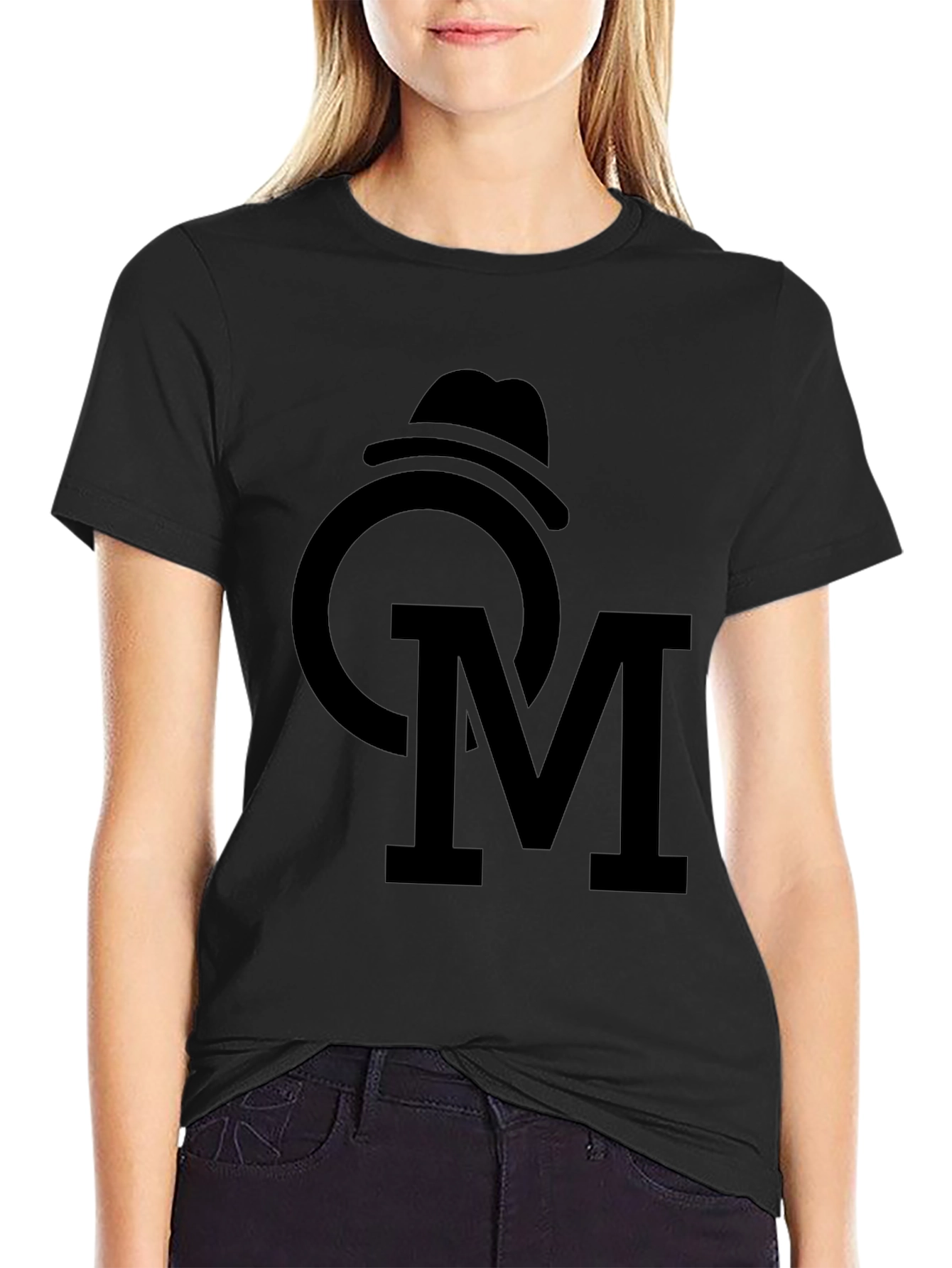 Black Graphic Tee - Mystery Logo