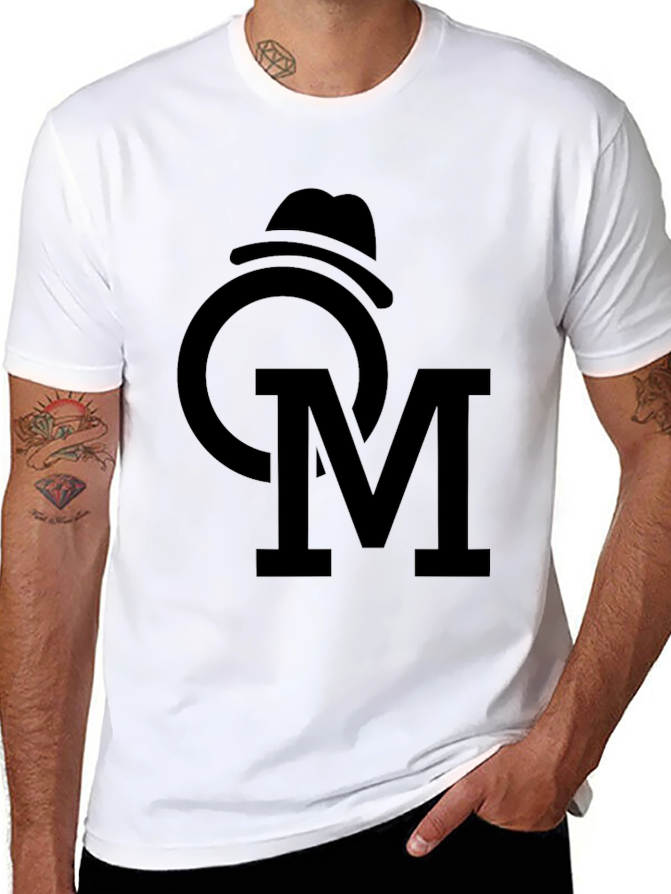 Black Graphic Tee - Mystery Logo
