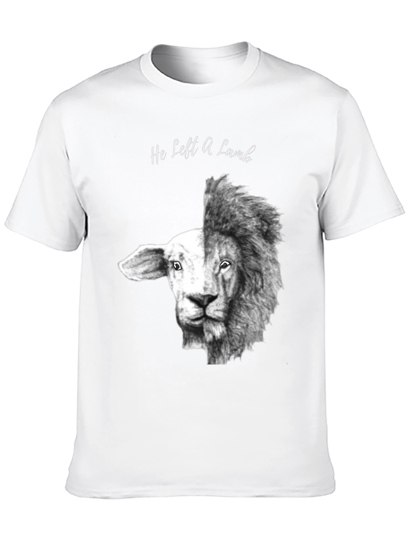 He Left A Lamb Lion Graphic Tee