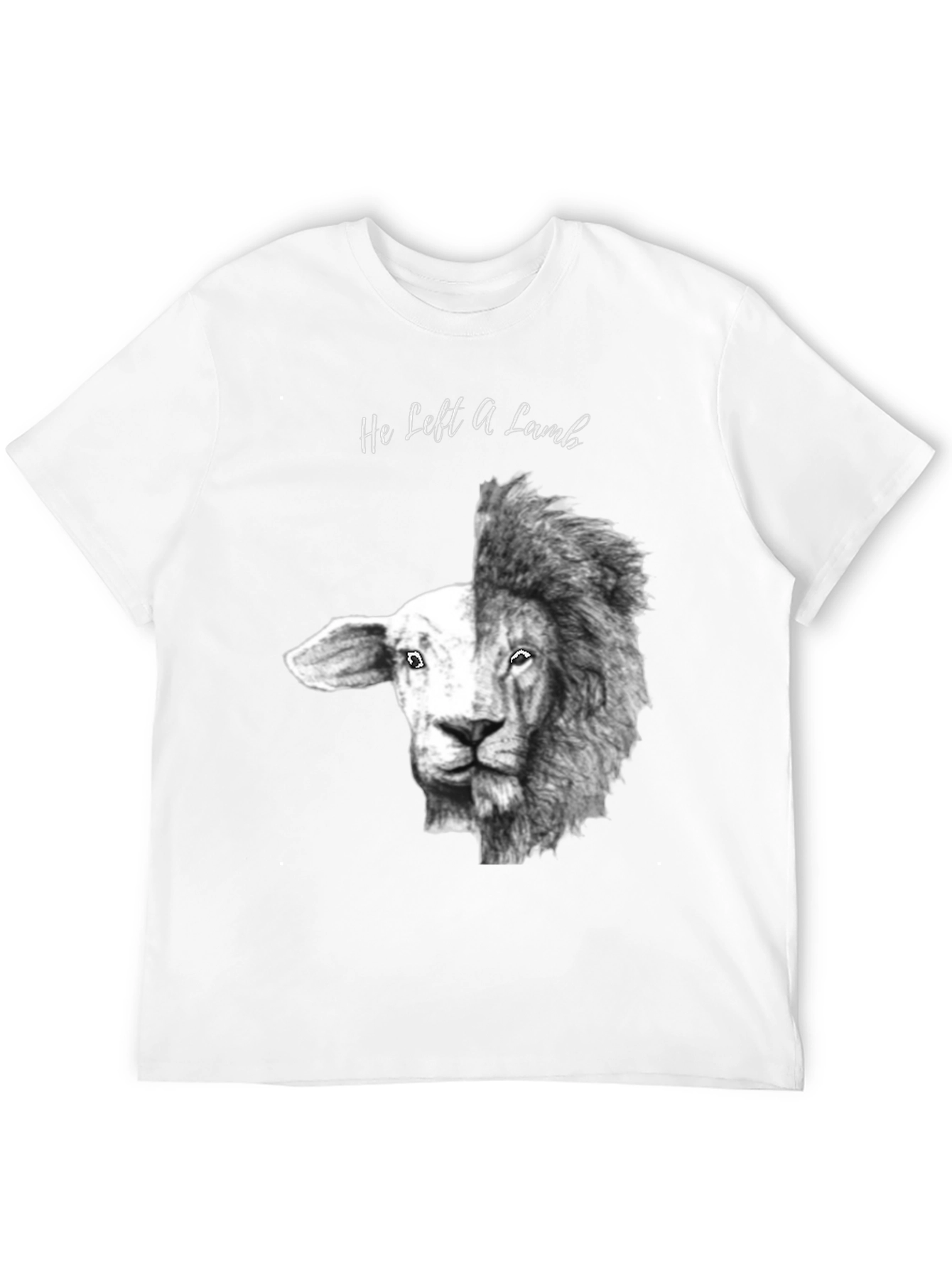 He Left A Lamb Lion Graphic Tee