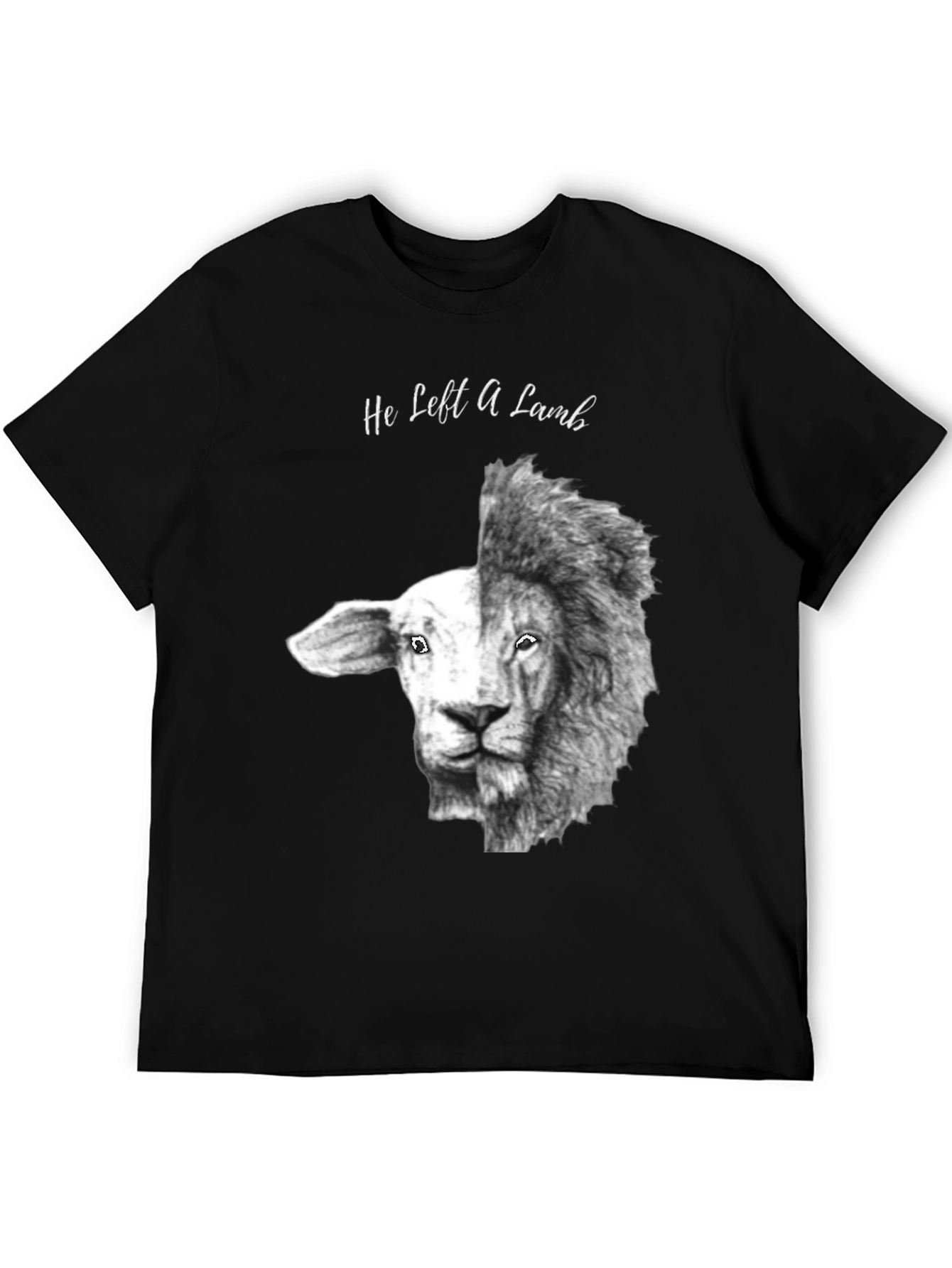 He Left A Lamb Lion Graphic Tee