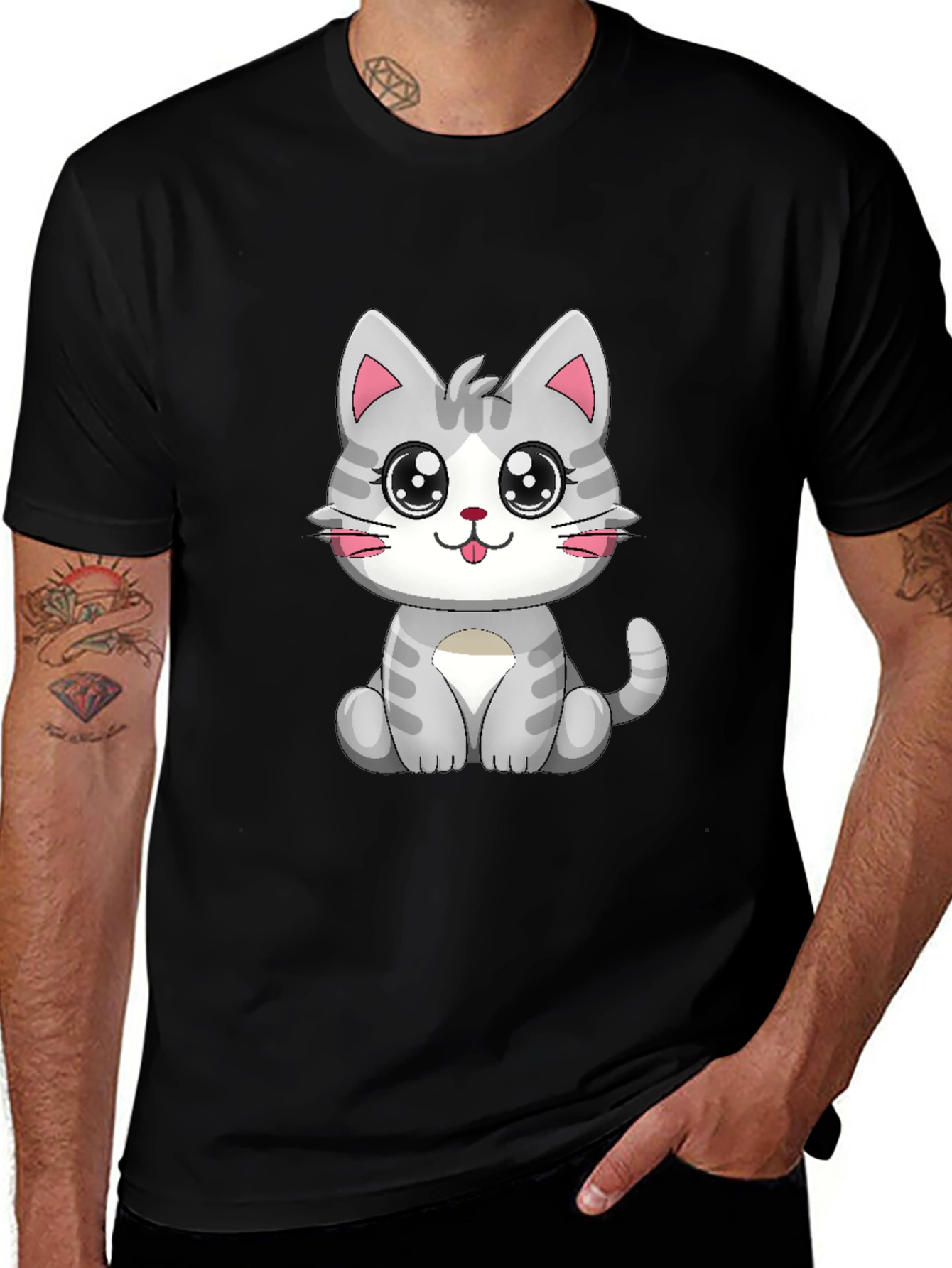 Cute Cartoon Cat T-Shirt