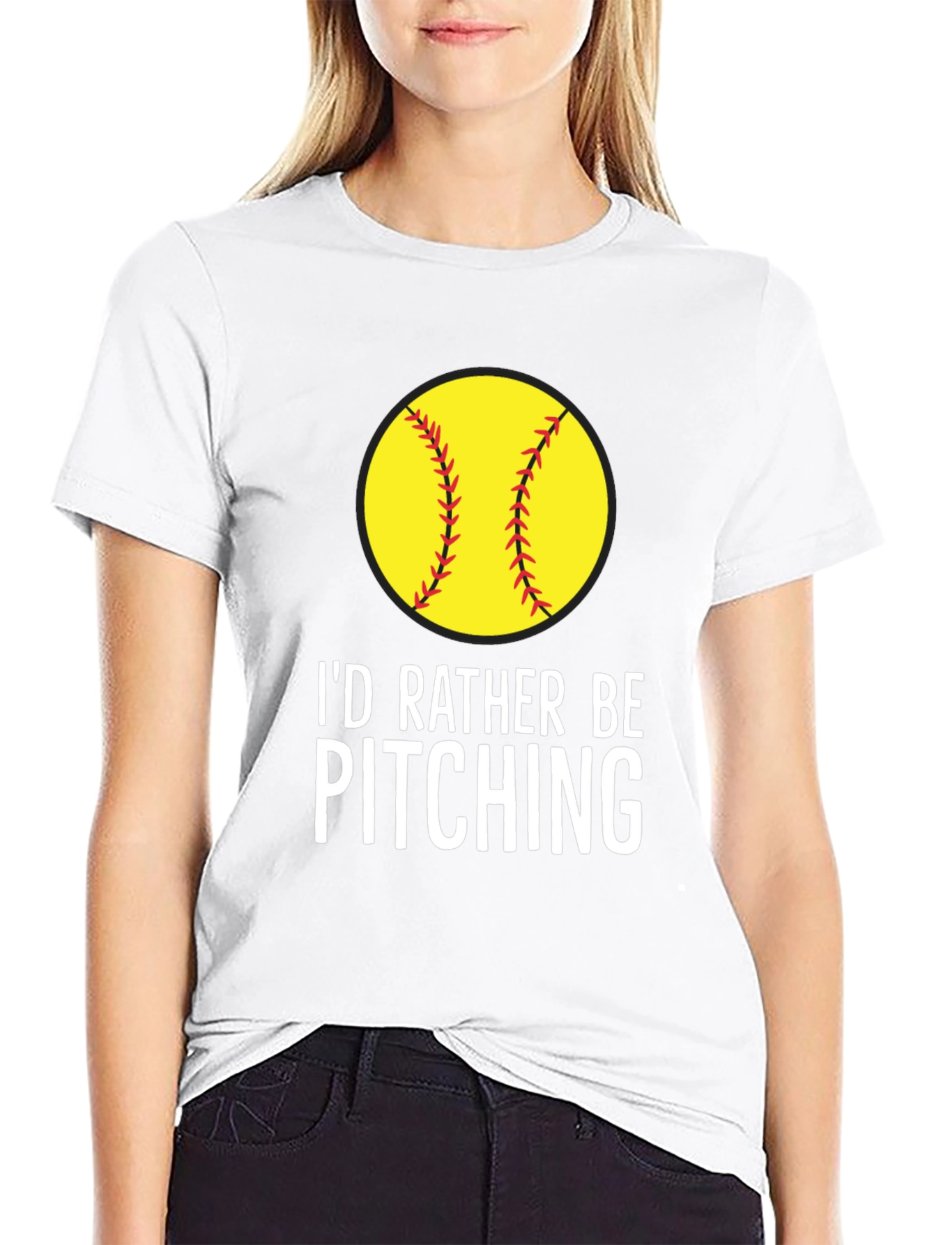 Id Rather Be Pitching Softball T-Shirt