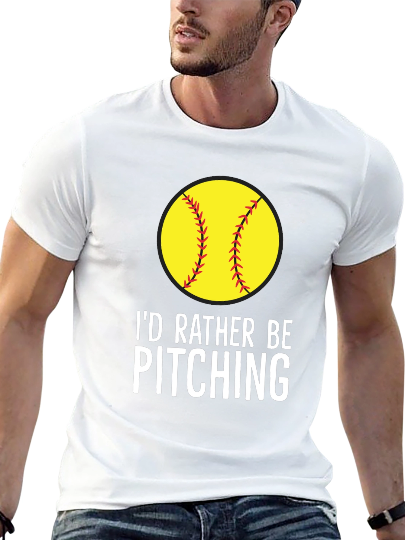 Id Rather Be Pitching Softball T-Shirt