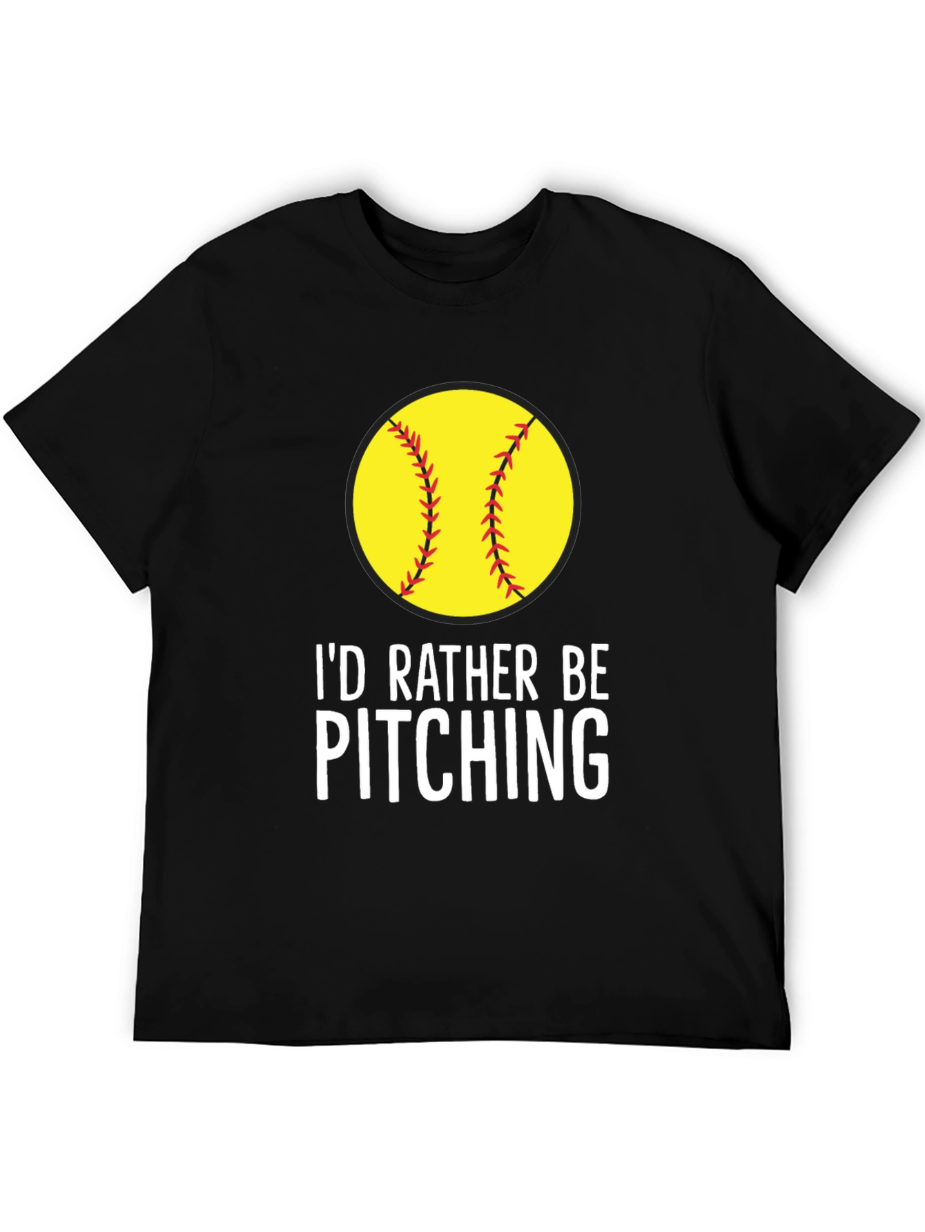 Id Rather Be Pitching Softball T-Shirt