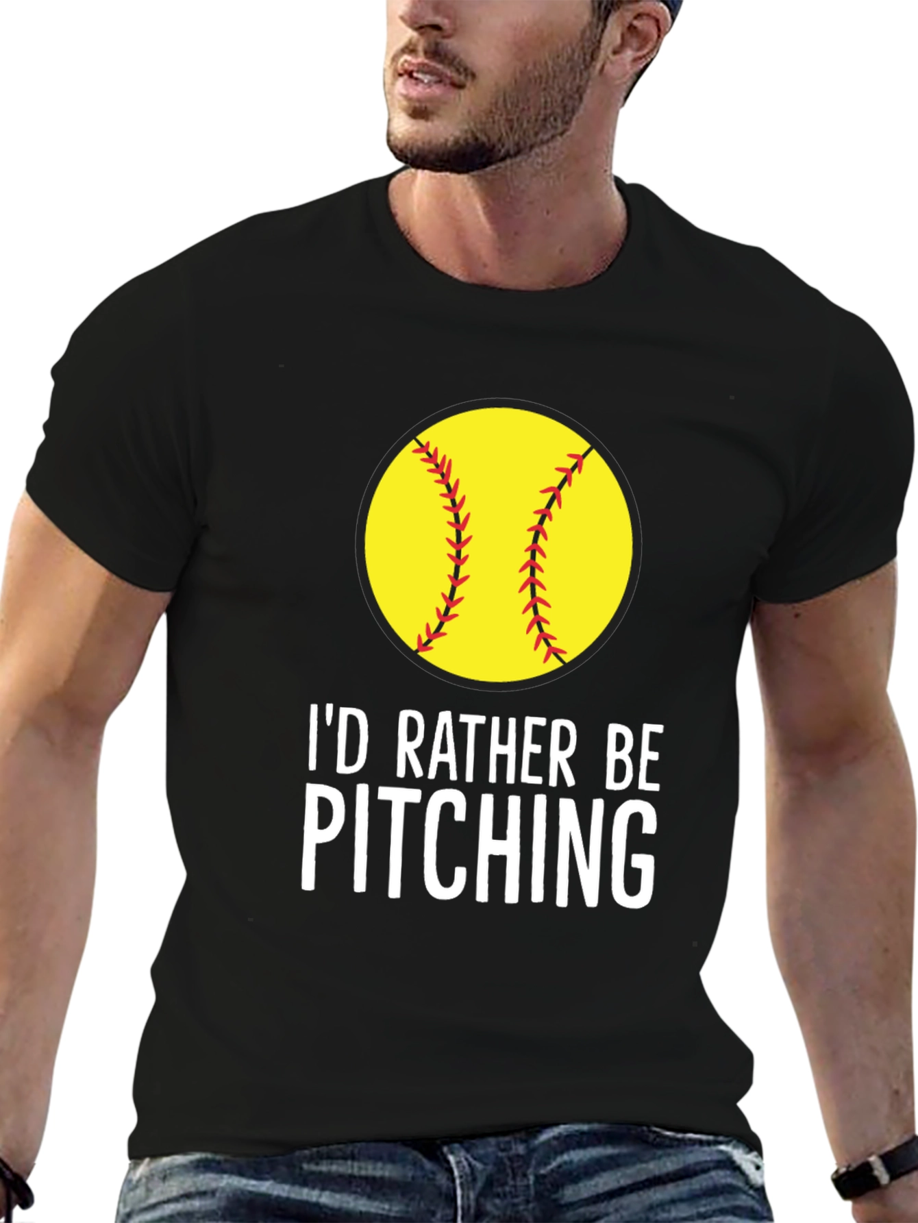 Id Rather Be Pitching Softball T-Shirt