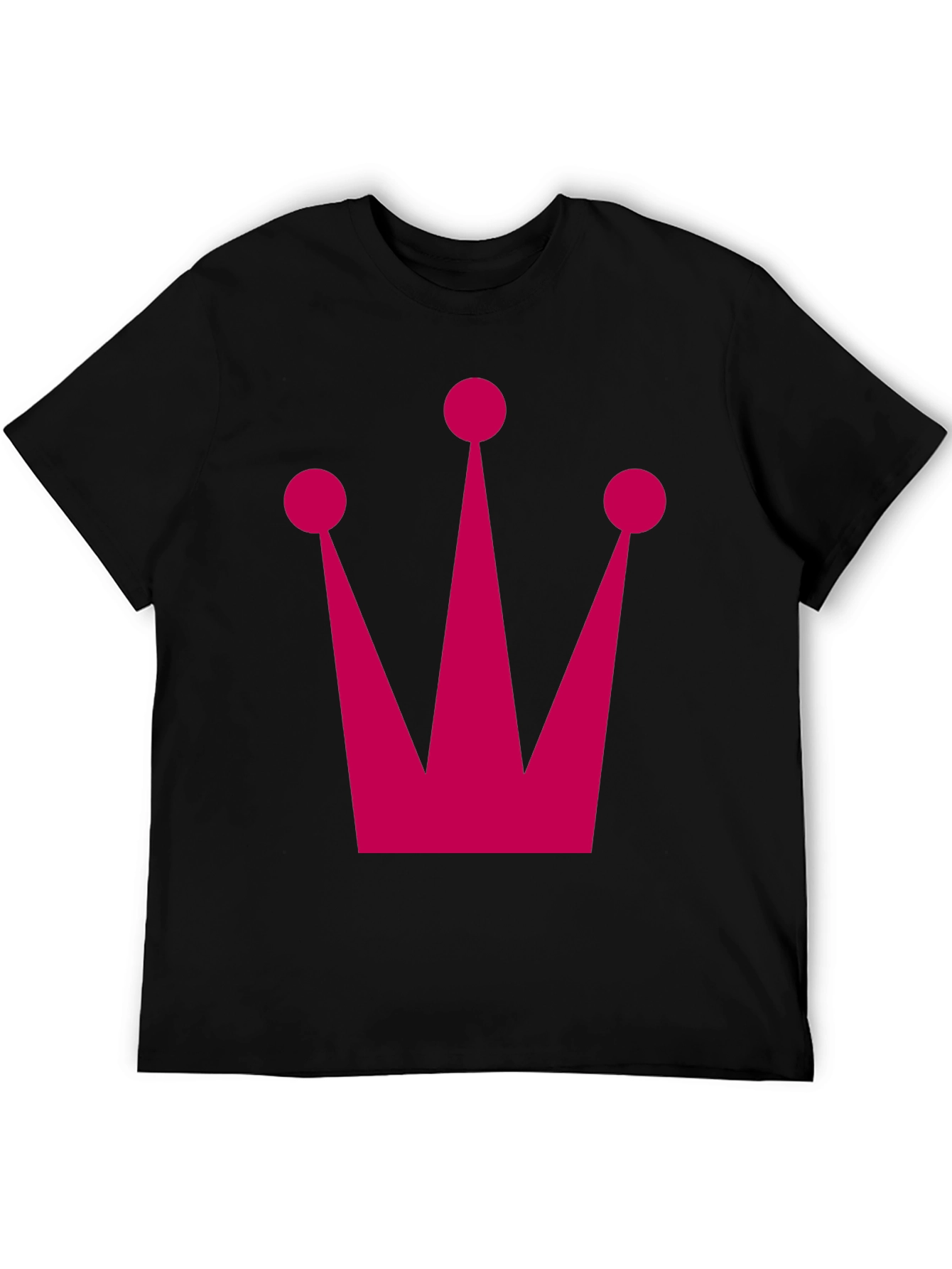 Crown Graphic Tee - Pink Graphic on Black