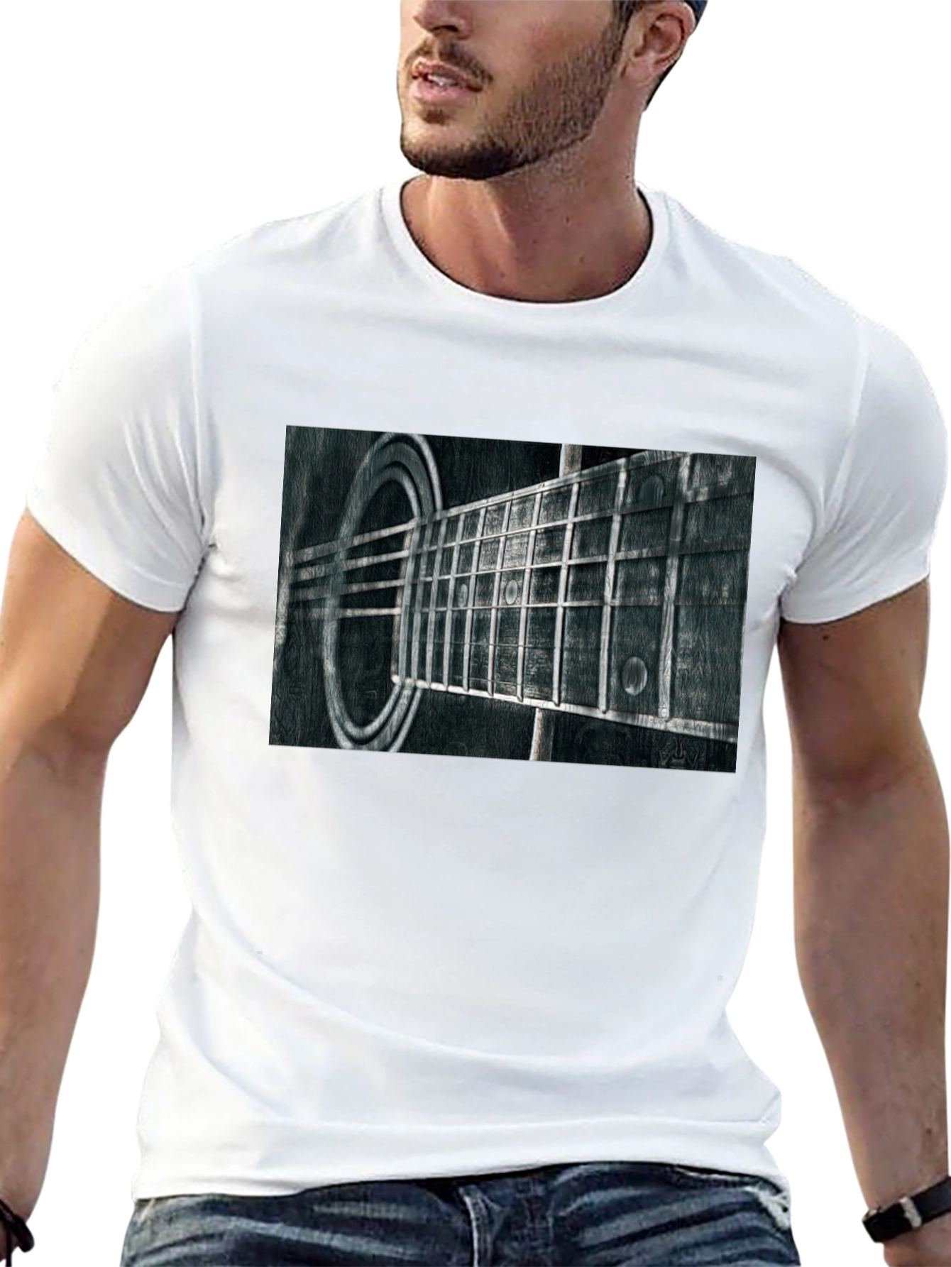 Guitar Fretboard Graphic Tee - Black