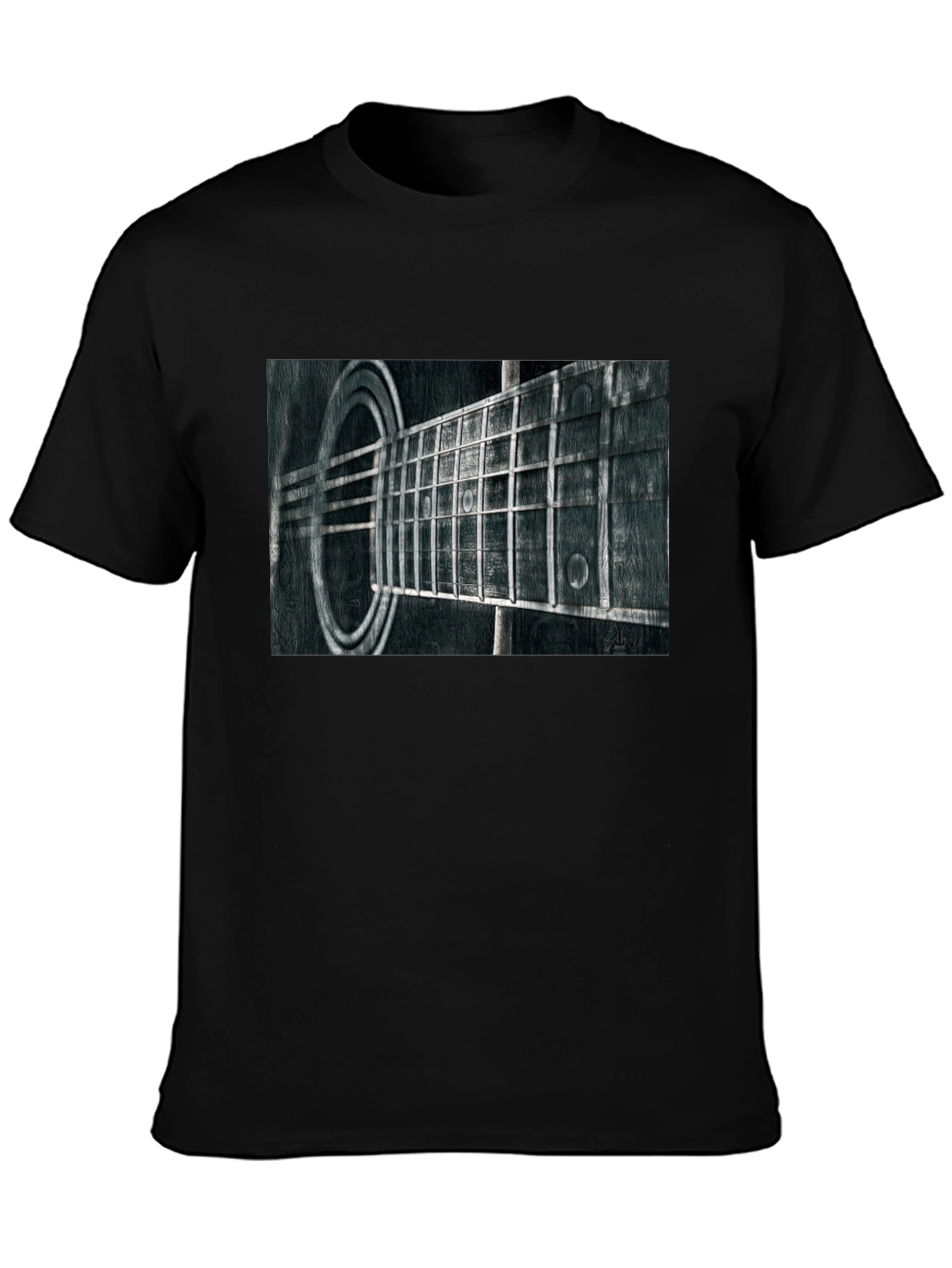 Guitar Fretboard Graphic Tee - Black