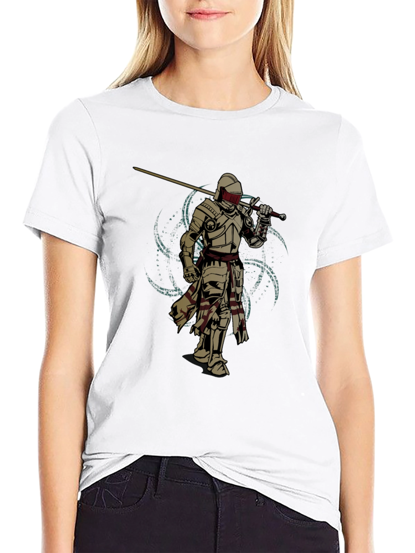 Knight Sword Graphic Tee - Black