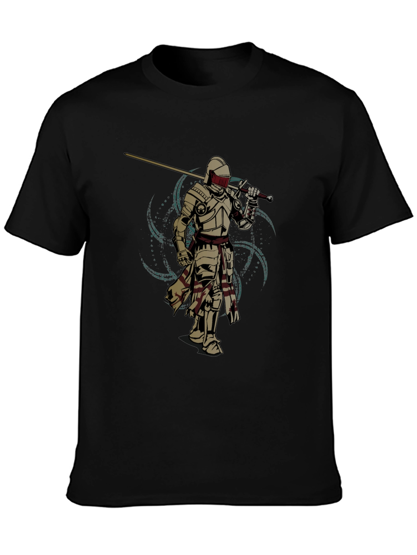 Knight Sword Graphic Tee - Black