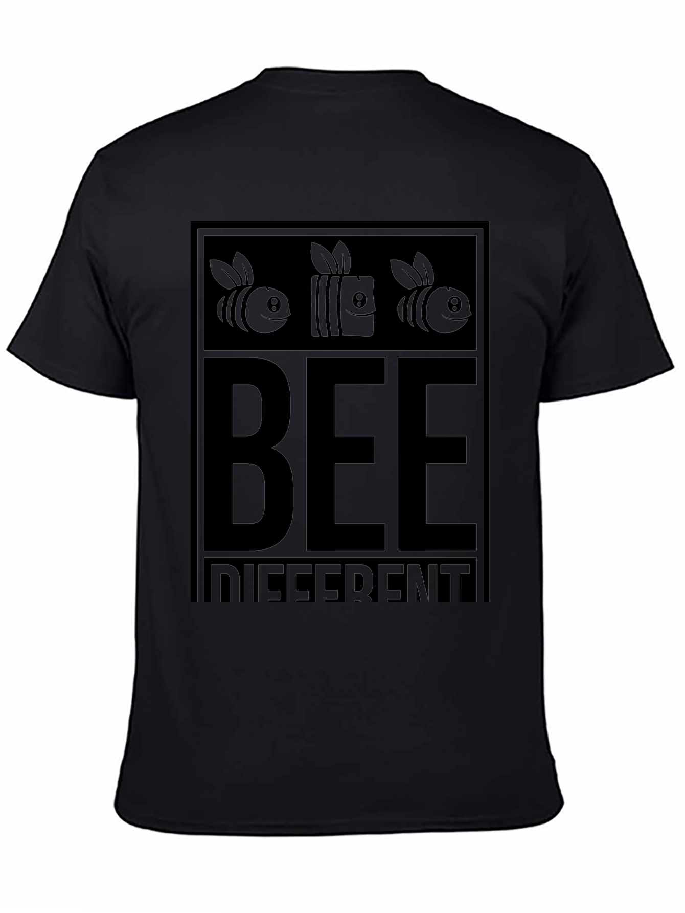 Bee Different Black Graphic T-Shirt