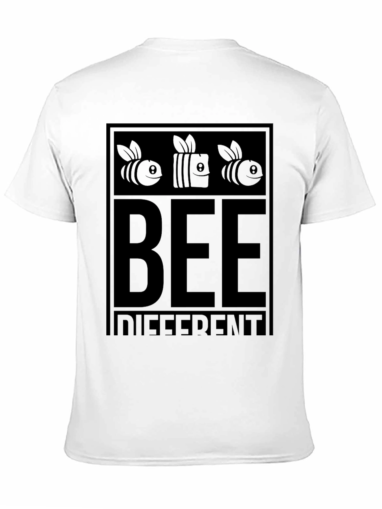 Bee Different Black Graphic T-Shirt
