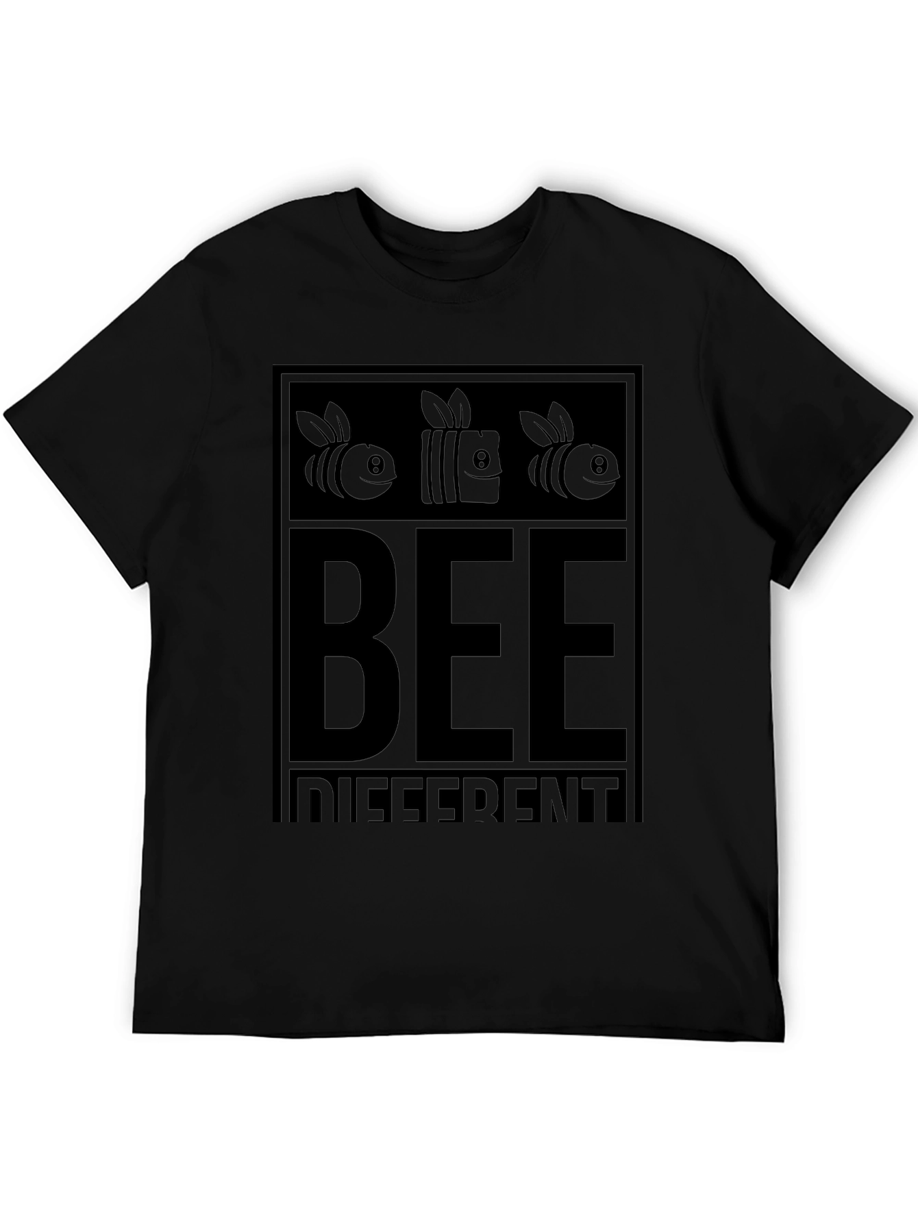 Bee Different Black Graphic T-Shirt