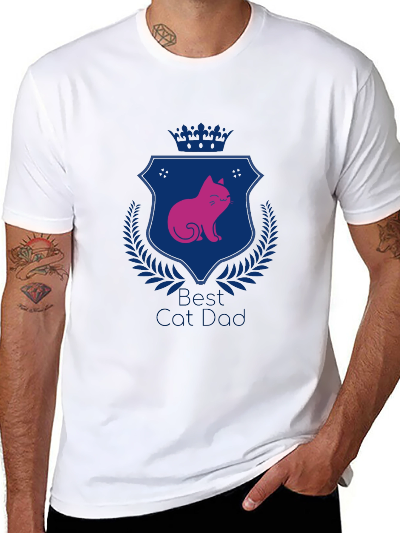 Best Cat Dad T-Shirt - Stylish Graphic Tee