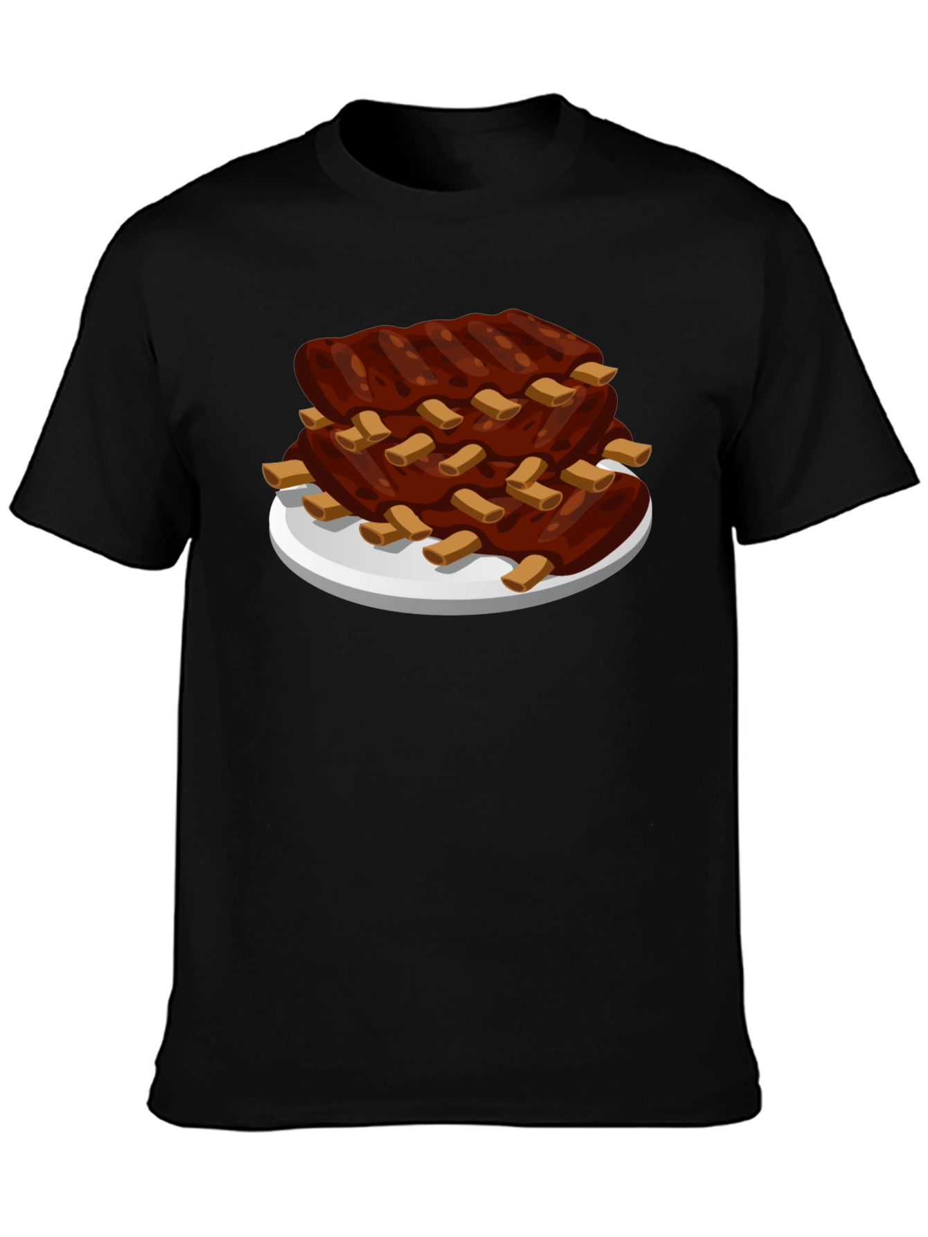 Cartoon Ribs T-Shirt - BBQ Lovers Tee