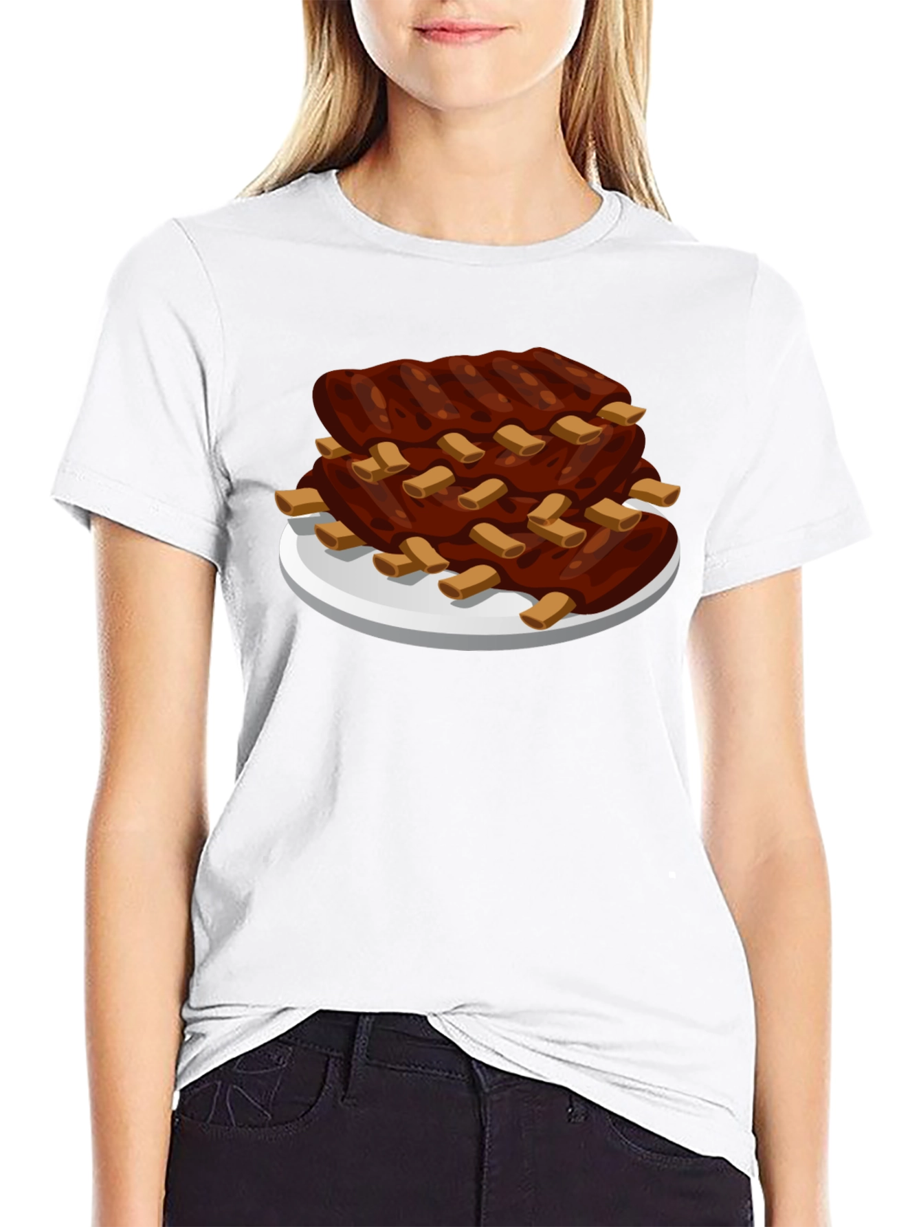 Cartoon Ribs T-Shirt - BBQ Lovers Tee