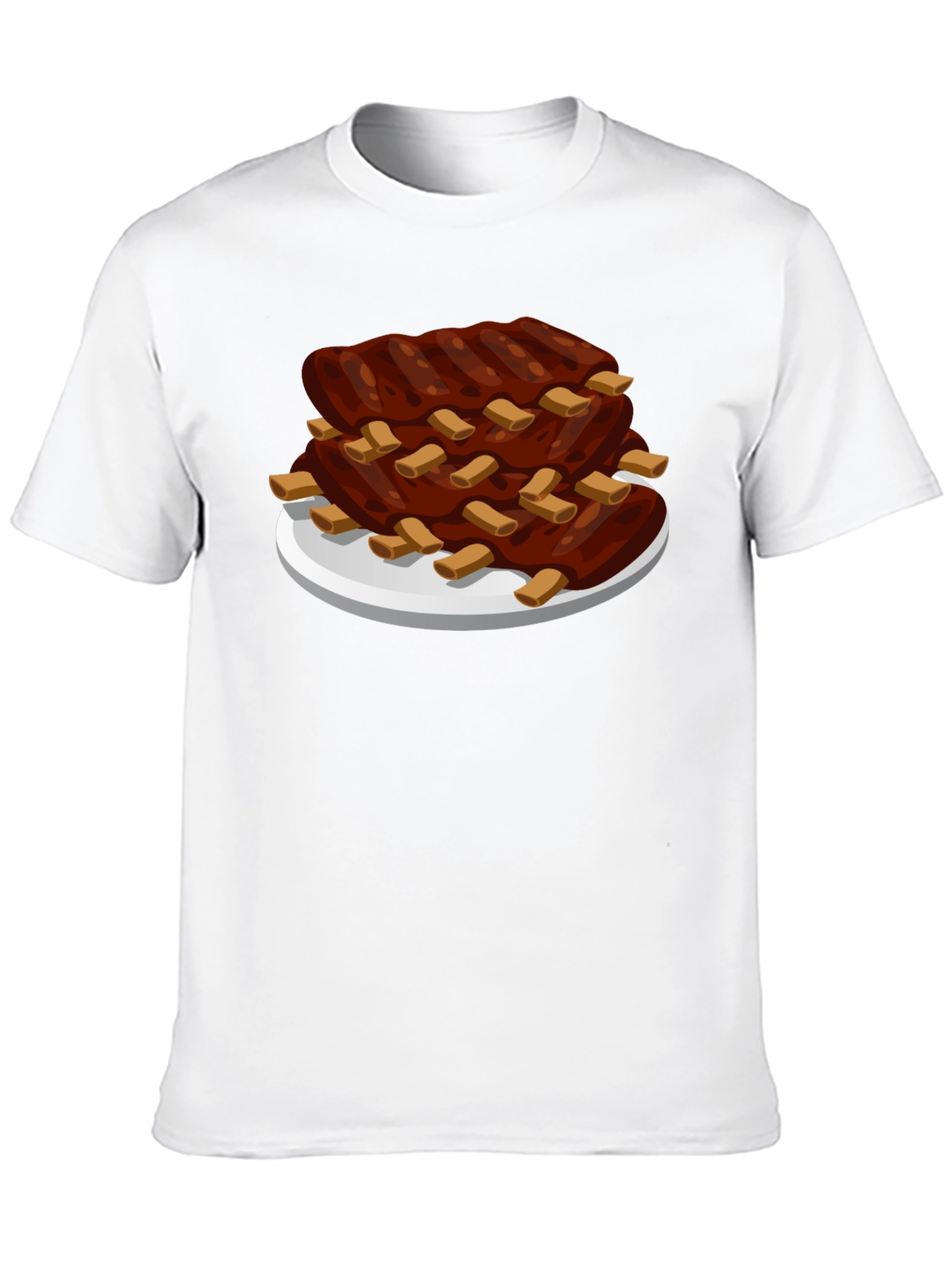Cartoon Ribs T-Shirt - BBQ Lovers Tee