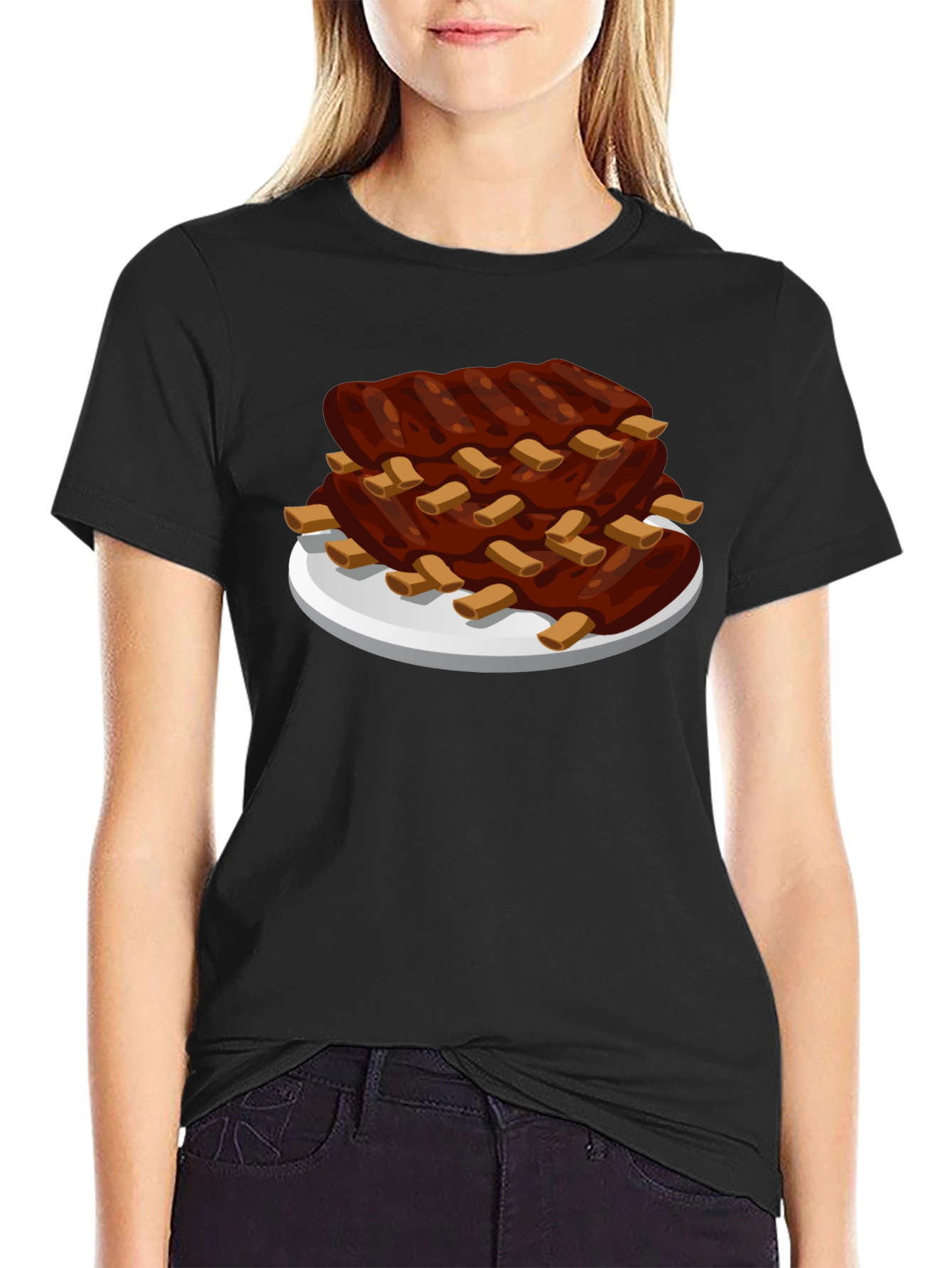 Cartoon Ribs T-Shirt - BBQ Lovers Tee