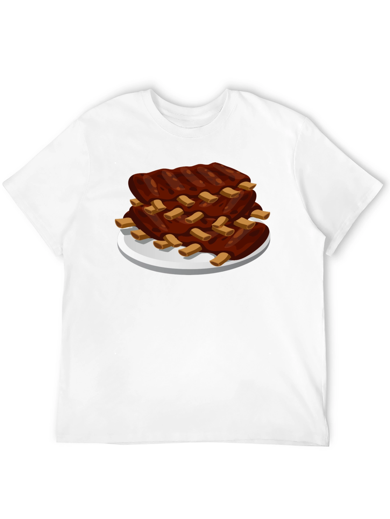 Cartoon Ribs T-Shirt - BBQ Lovers Tee