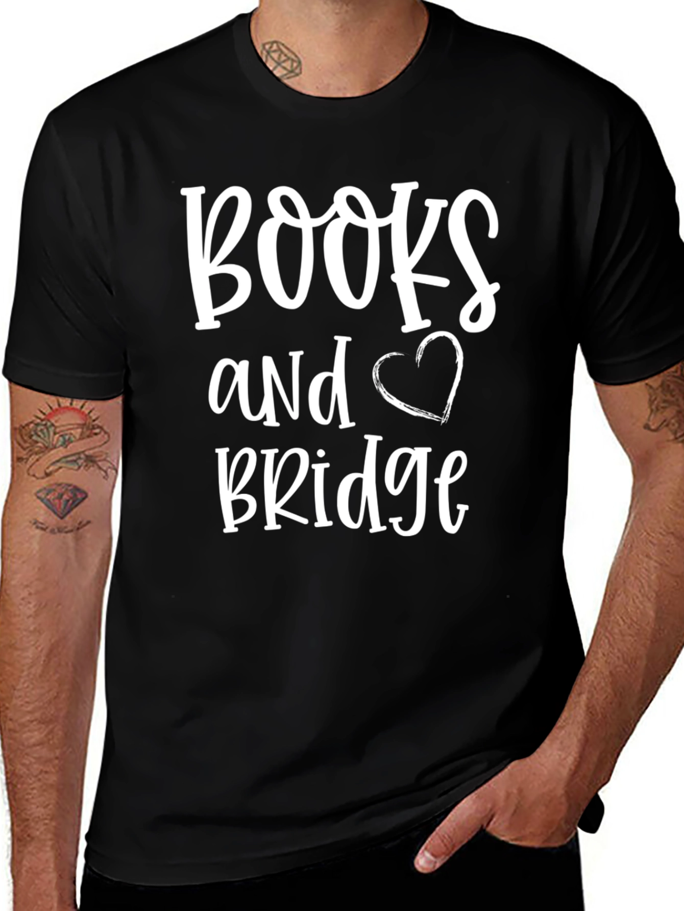 Books and Bridge Graphic T-Shirt