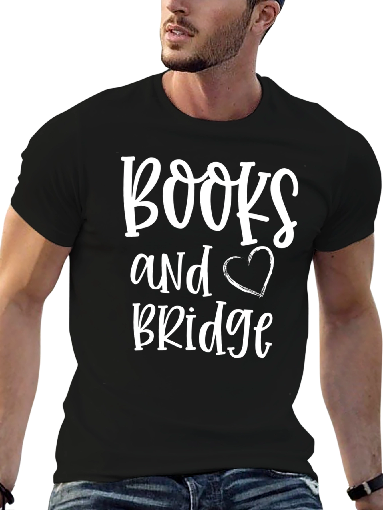 Books and Bridge Graphic T-Shirt