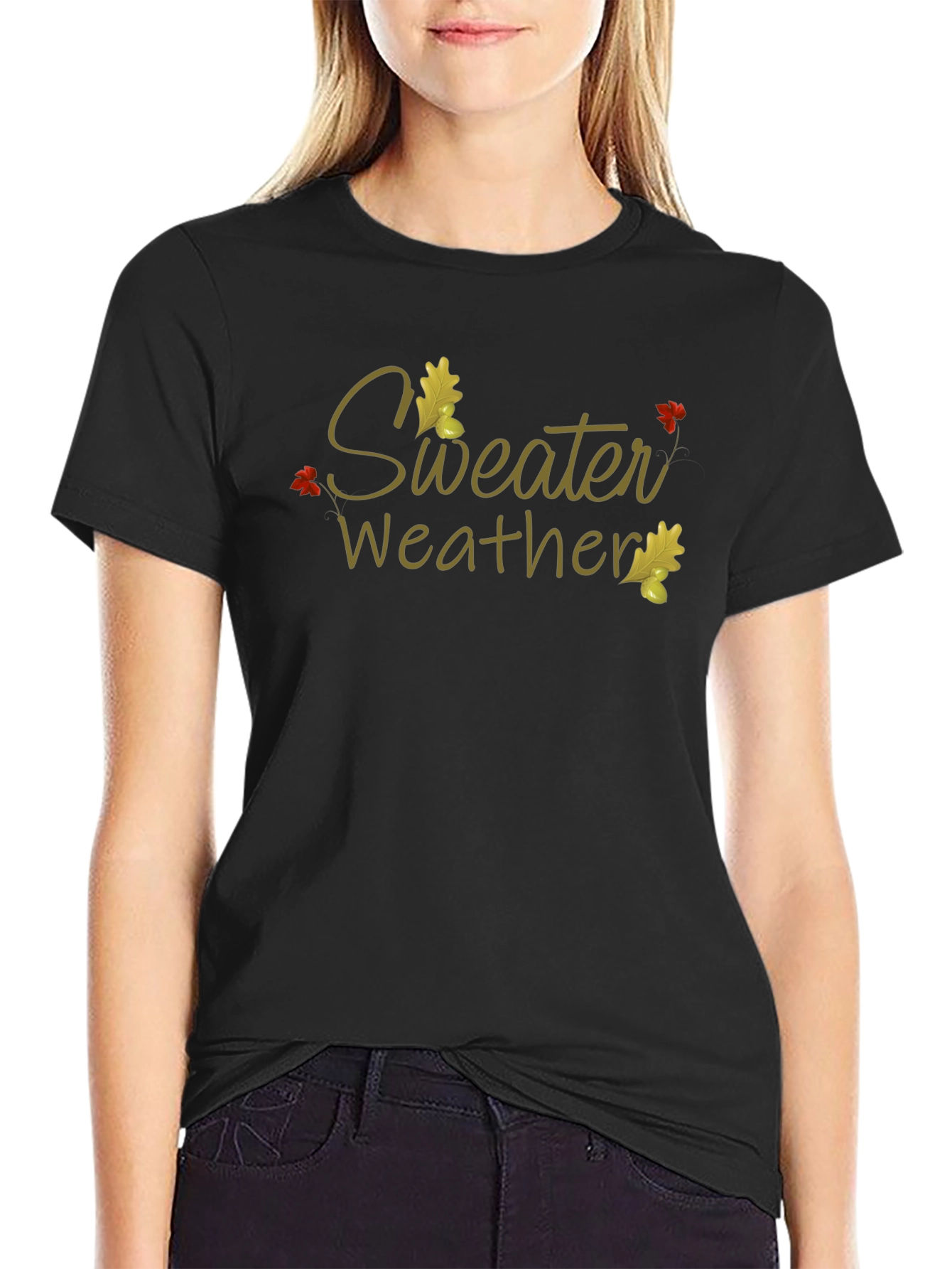 Sweater Weather Graphic Tee - Fall Fashion