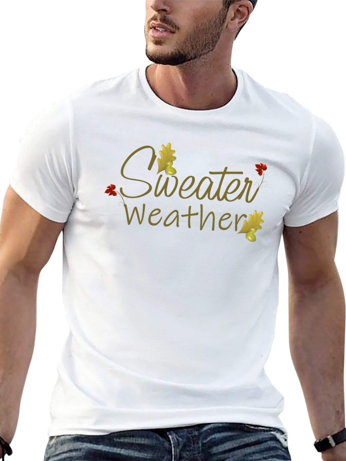 Sweater Weather Graphic Tee - Fall Fashion