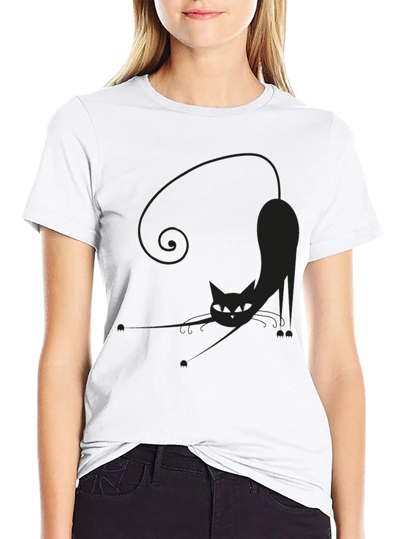 Black Cat T-Shirt - Stylish and Comfortable