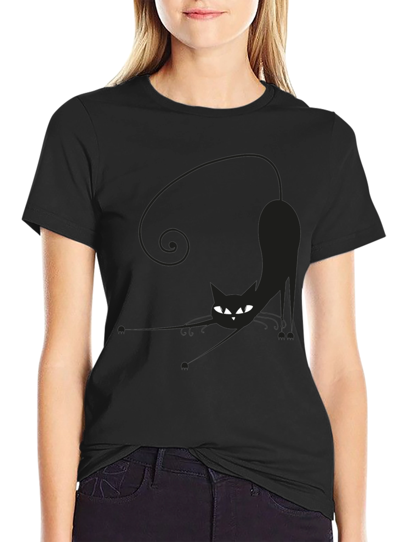 Black Cat T-Shirt - Stylish and Comfortable