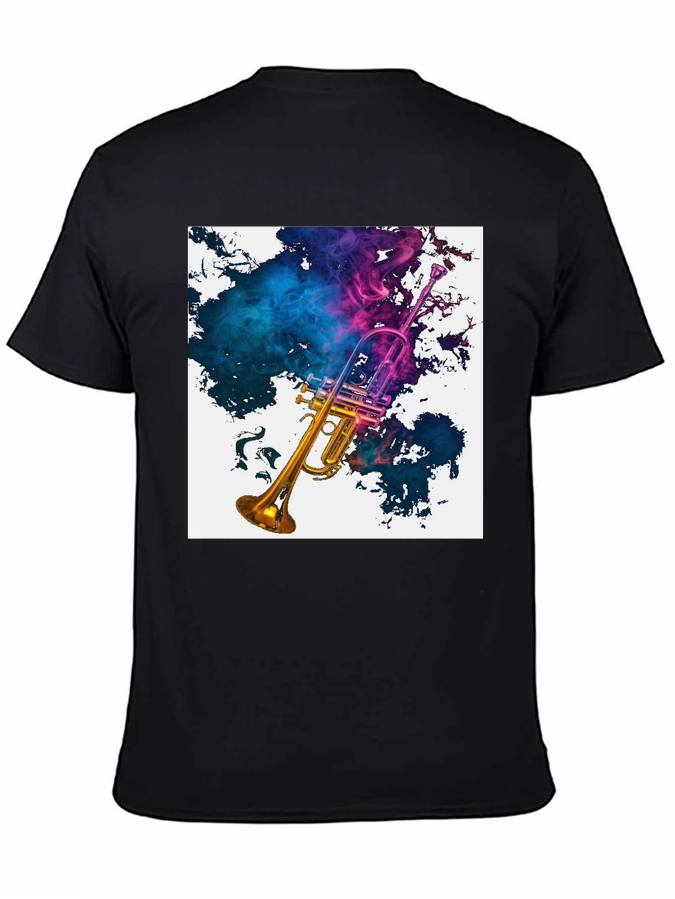 Trumpet Smoke Art Graphic Tee - Music Lovers T-Shirt