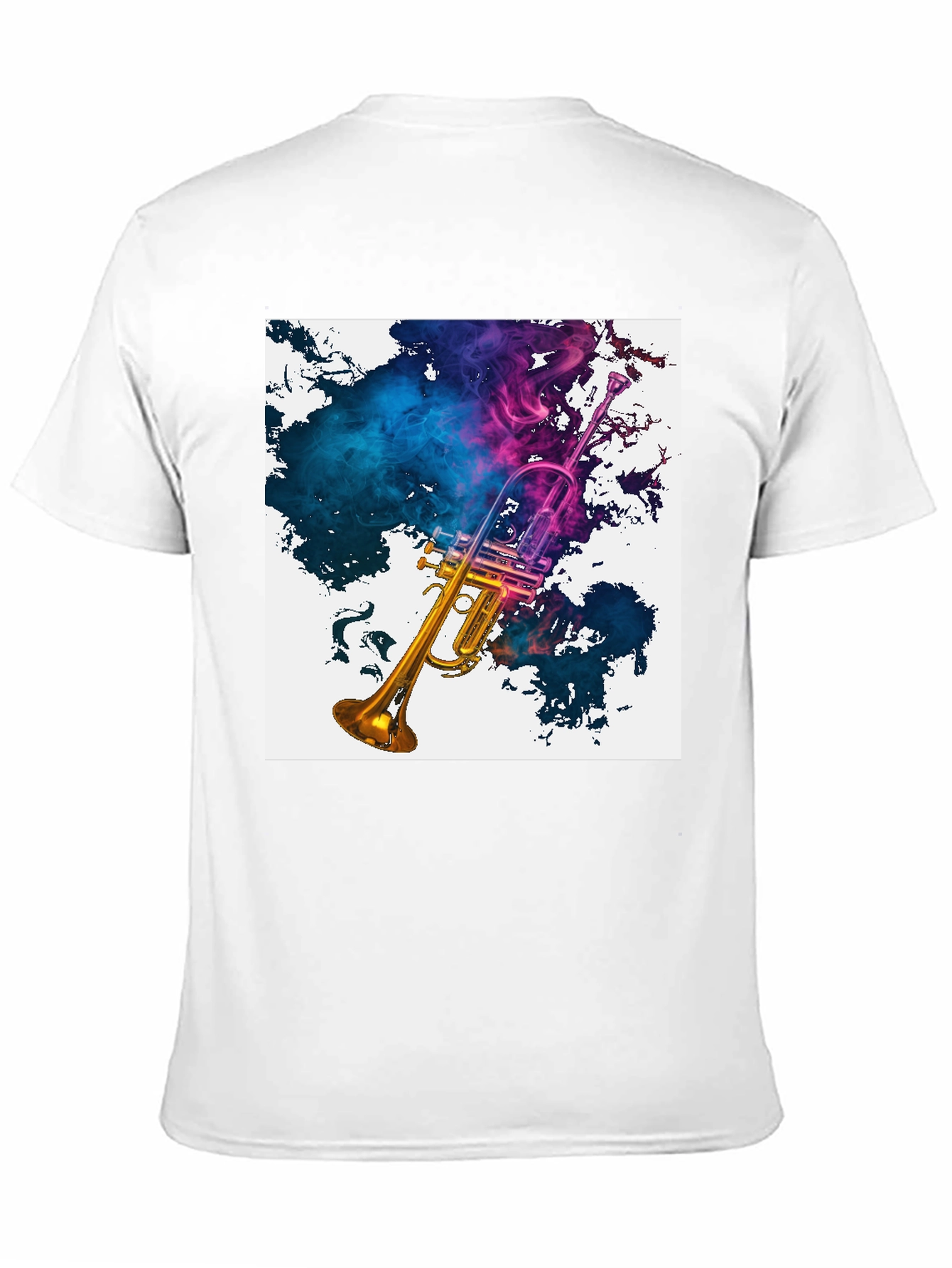 Trumpet Smoke Art Graphic Tee - Music Lovers T-Shirt