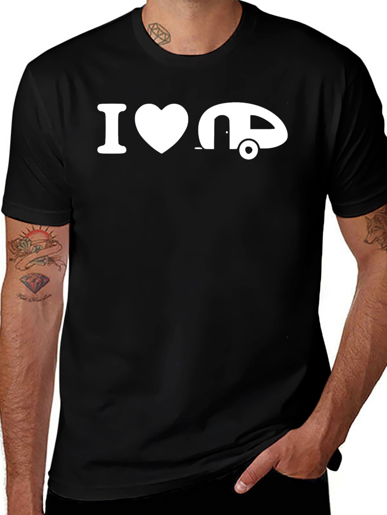 I Love Camping T-Shirt - Black Graphic Tee