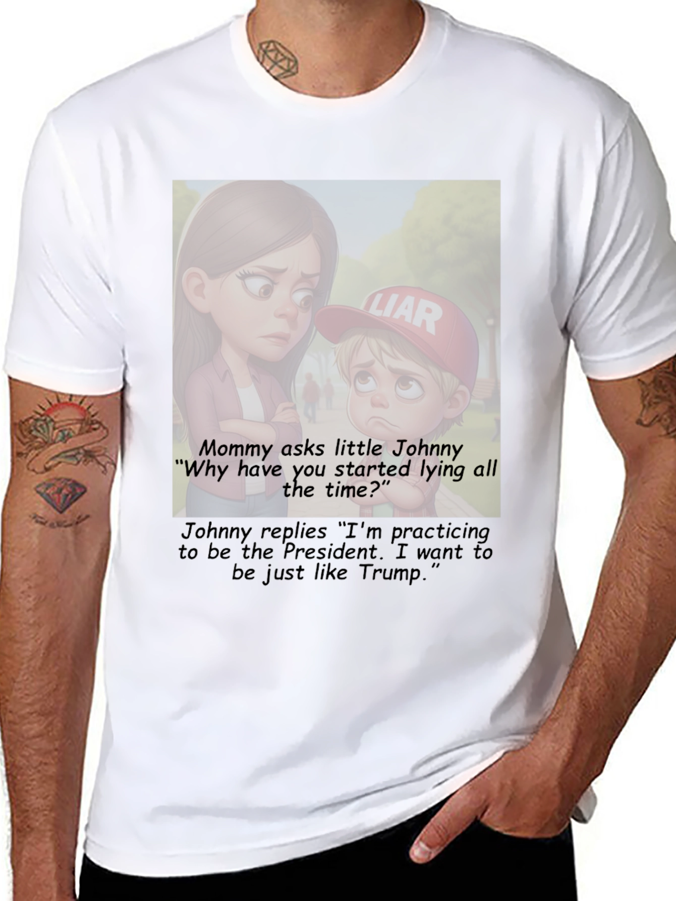Political Humor T-Shirt: Little Johnny