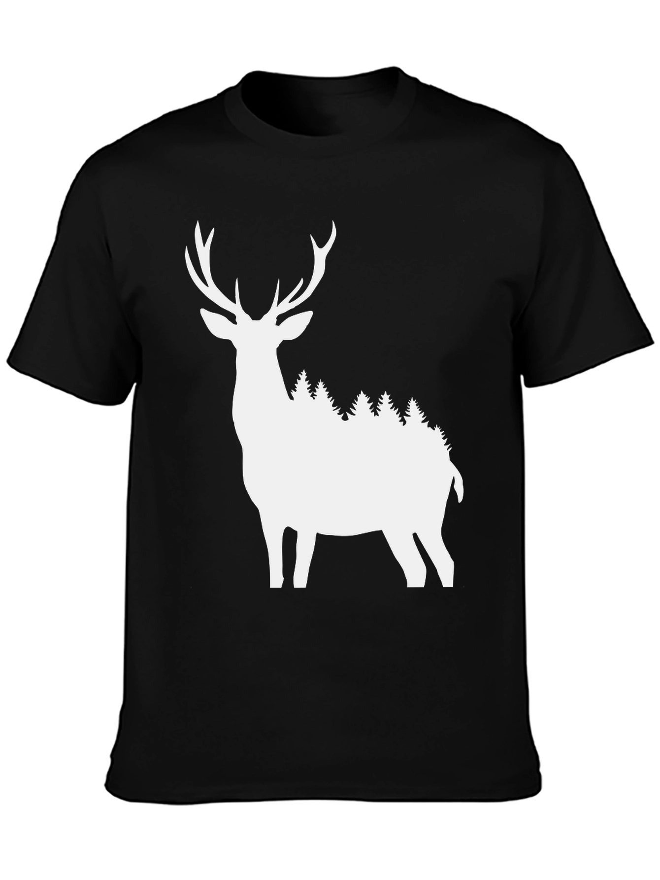 Deer Silhouette T-Shirt - Nature Inspired Graphic Tee